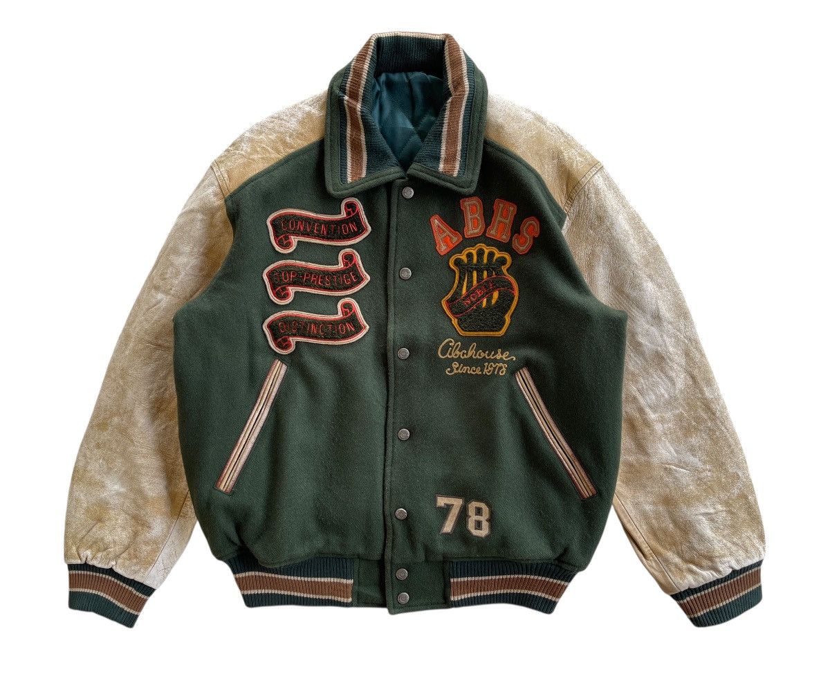Japanese Brand Vintage Abahouse Varsity Jacket Faded Size US L / EU 52-54 / 3 - 2 Thumbnail