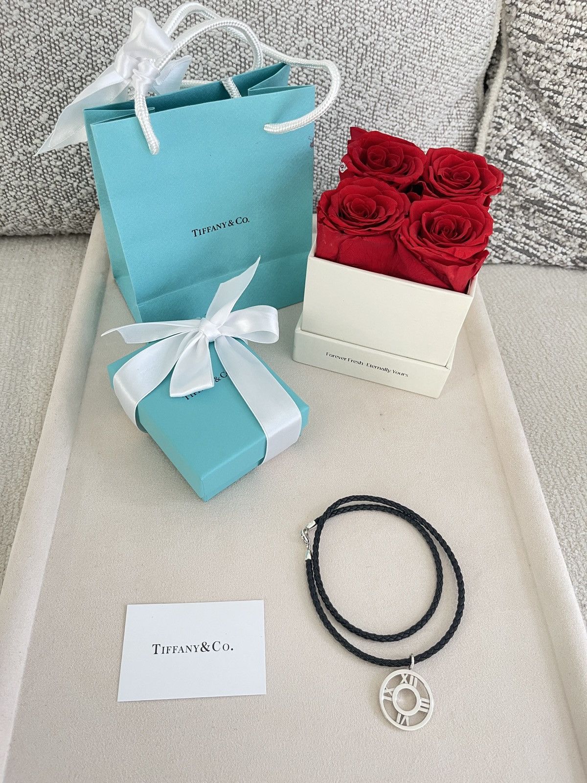 Tiffany & Co. Tiffany & Co. Atlas Charm on Leather Cord sz. 19.5 NEW Size ONE SIZE - 14 Thumbnail