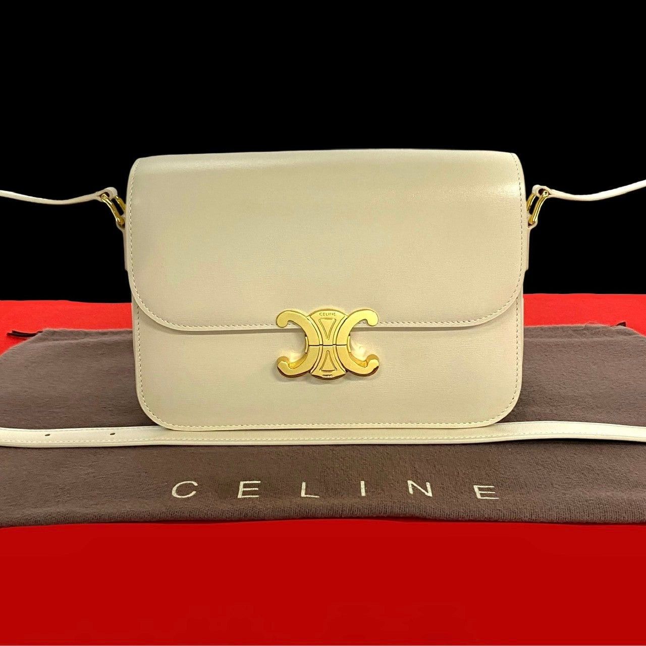 Celine Celine Shoulder Bag Neutrals Leather Size ONE SIZE - 1 Thumbnail