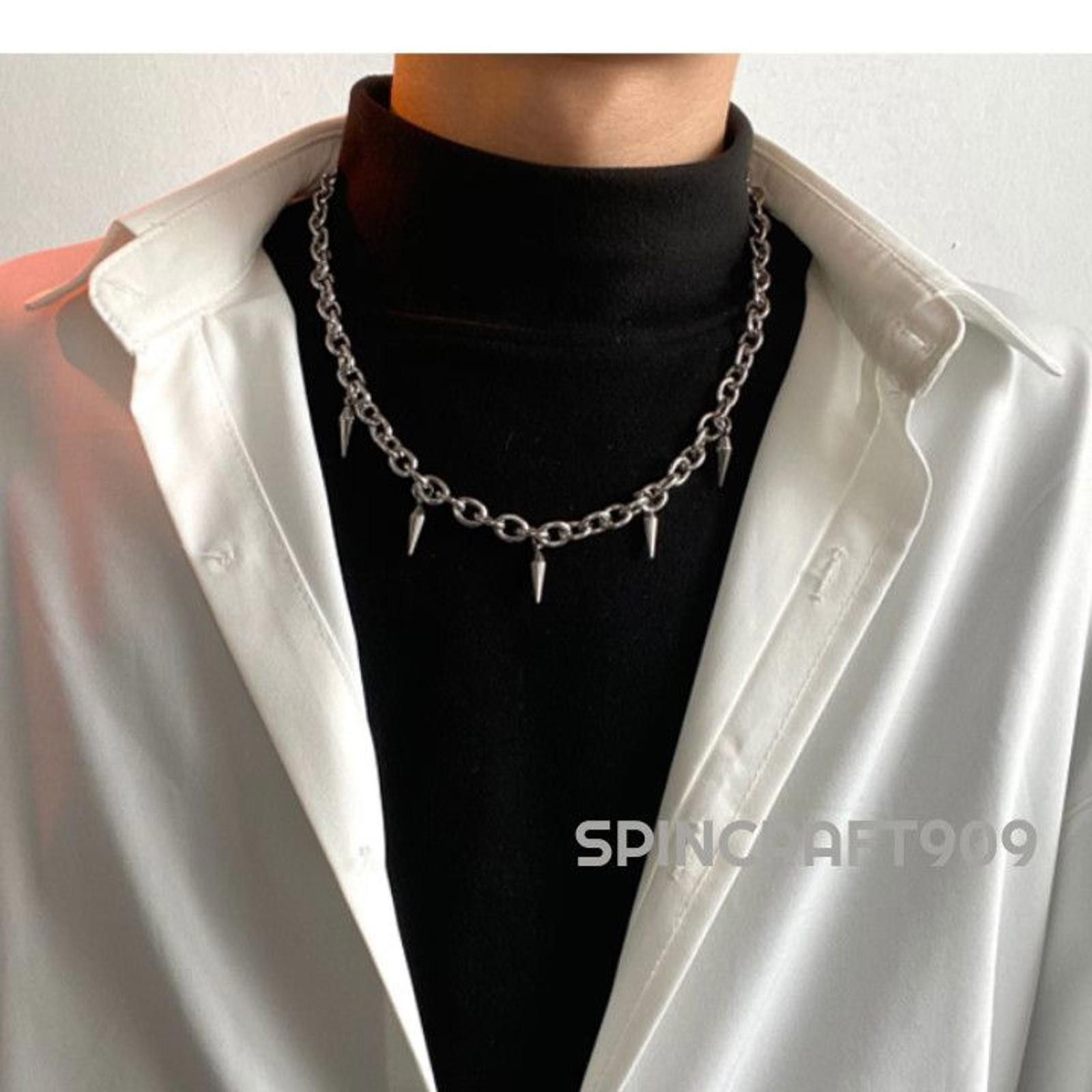 Jewelry Spiked Chain Link Necklace Size ONE SIZE - 5 Thumbnail