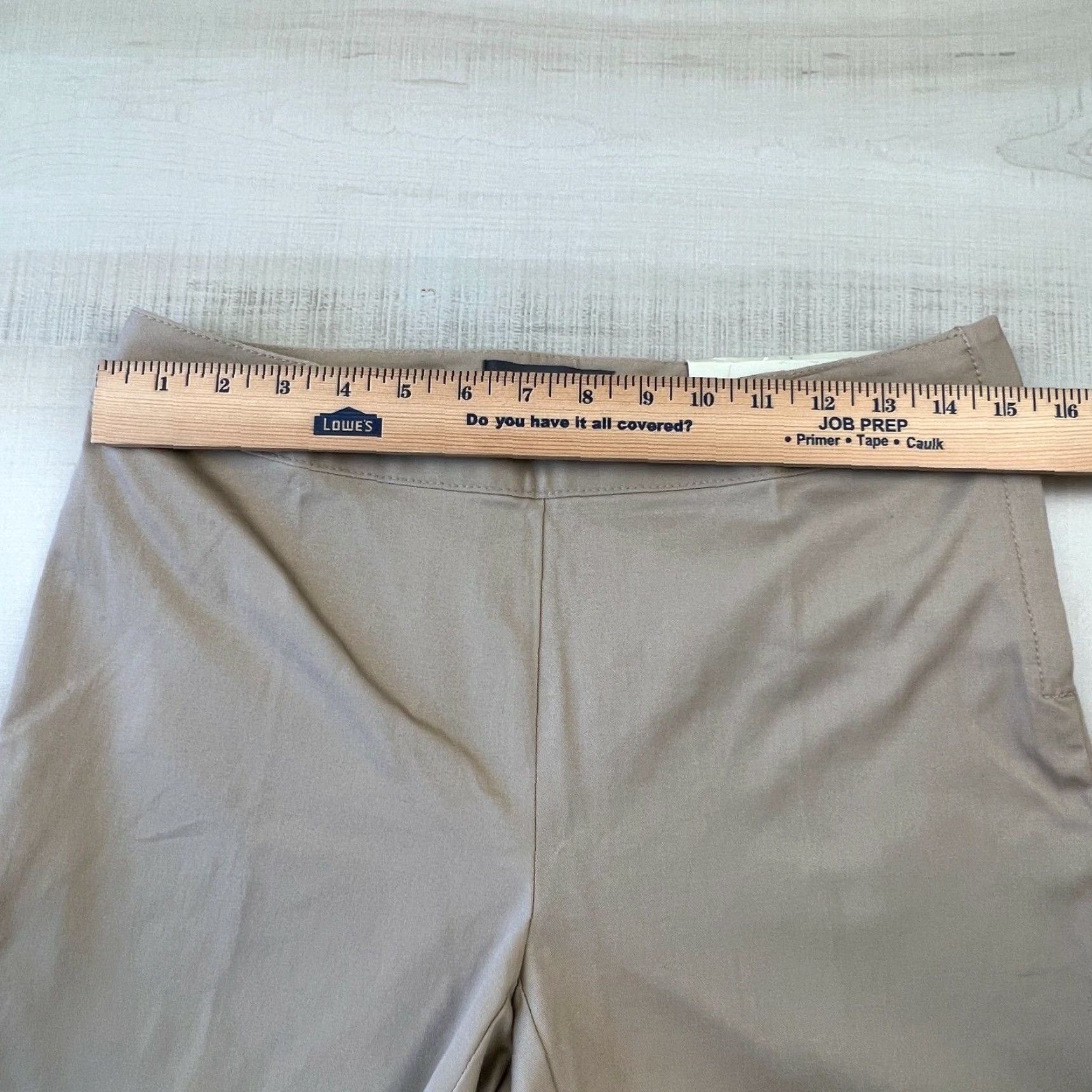 Liz Claiborne Liz Claiborne Women's Beige Cropped Pants 4 Audra Flat Front Mid Rise Cotton Spandex Zip Closure Size 27" / US 4 / IT 40 - 7 Thumbnail