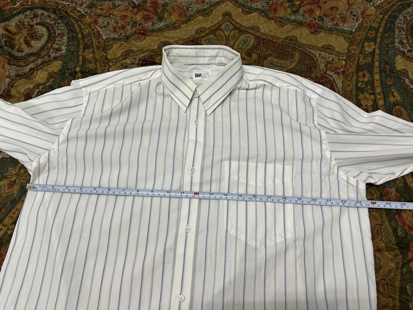 Issey Miyake 1990 - Issey Miyake Design Studio Vertical Stripe Shirt Size US XL / EU 56 / 4 - 10 Thumbnail