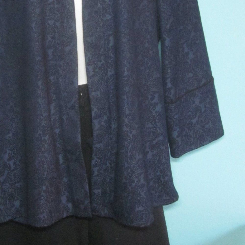Anthropologie Anthropologie Harlyn Jacket Blue Brocade with Pleated Back S Size M / US 6-8 / IT 42-44 - 12 Thumbnail