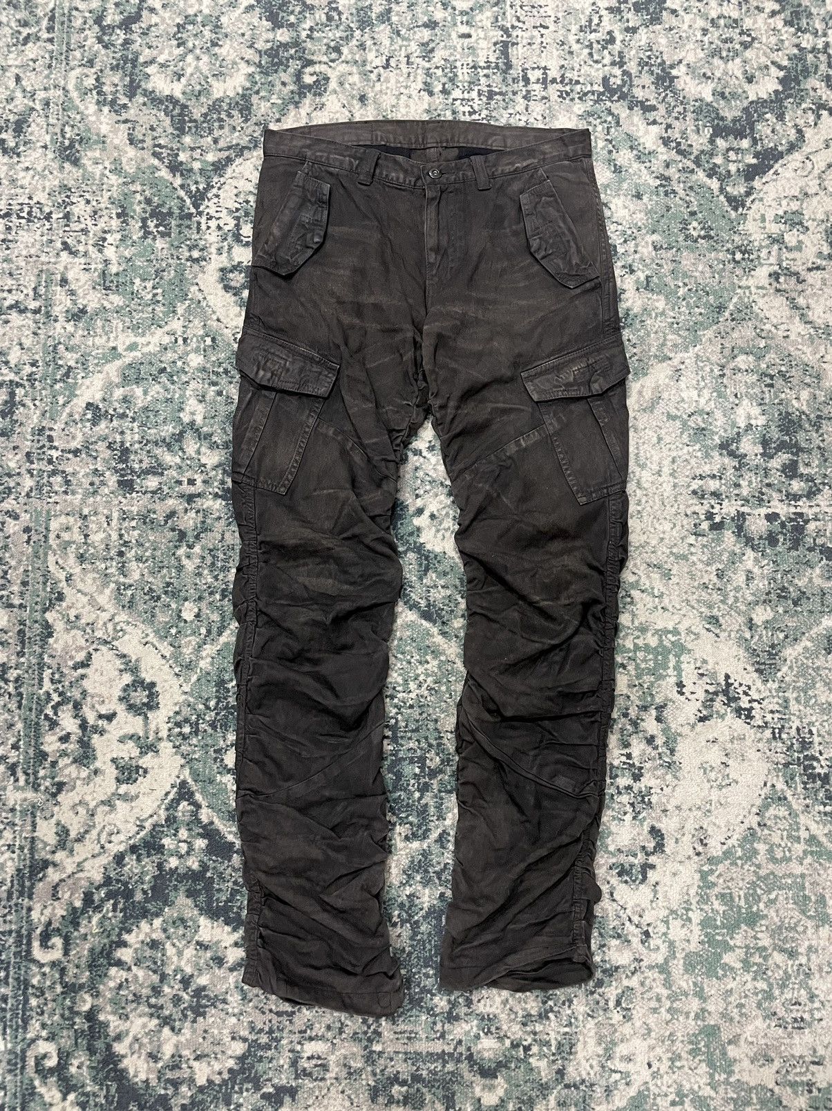 Tornado Mart Tornado Mart Waxed Multipocket Coated Denim Pants Size US 30 / EU 46 - 2 Thumbnail