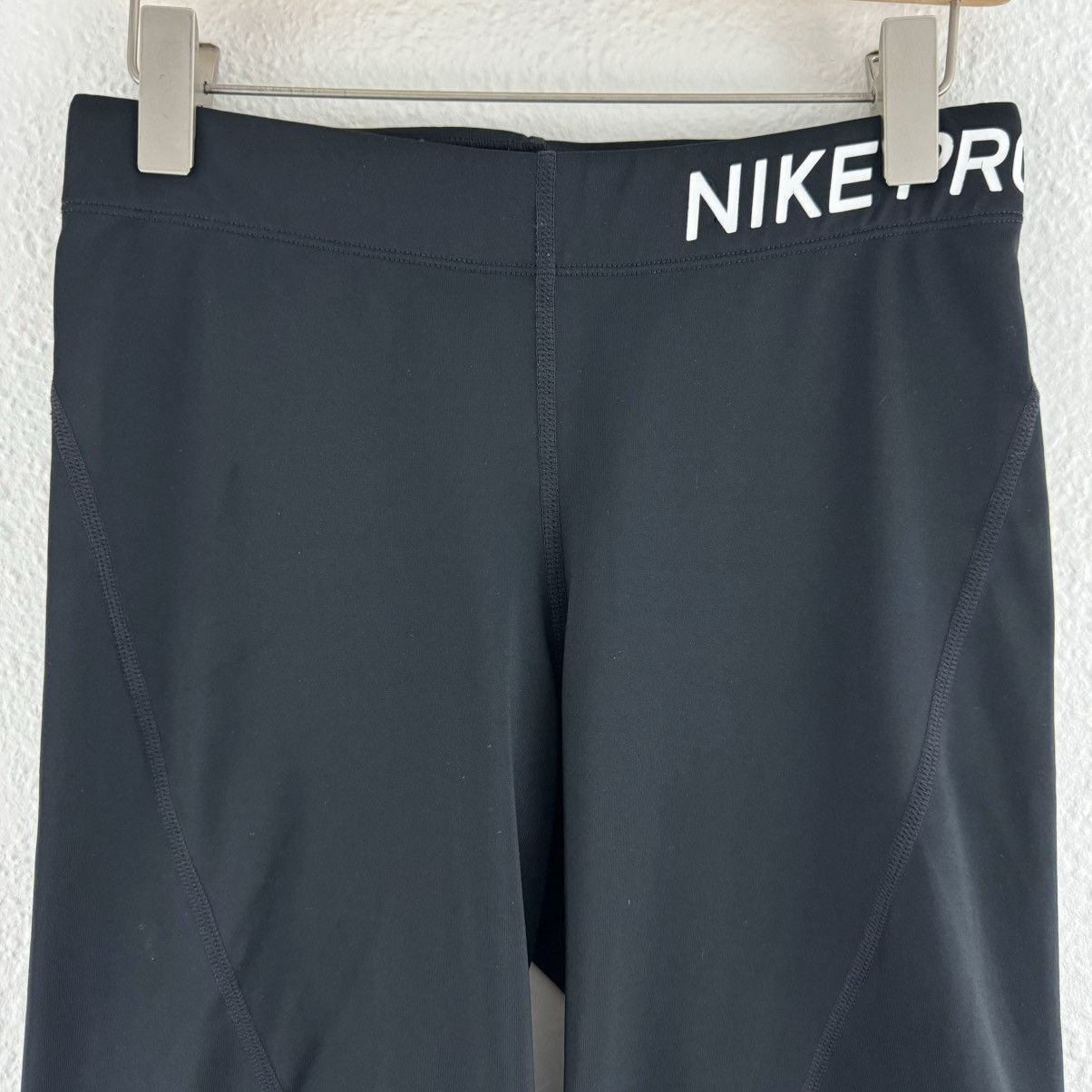 Nike NIKE PRO Black Dri-Fit Athletic Workout Classic Biker Shorts Size 27" / US 4 / IT 40 - 2 Thumbnail