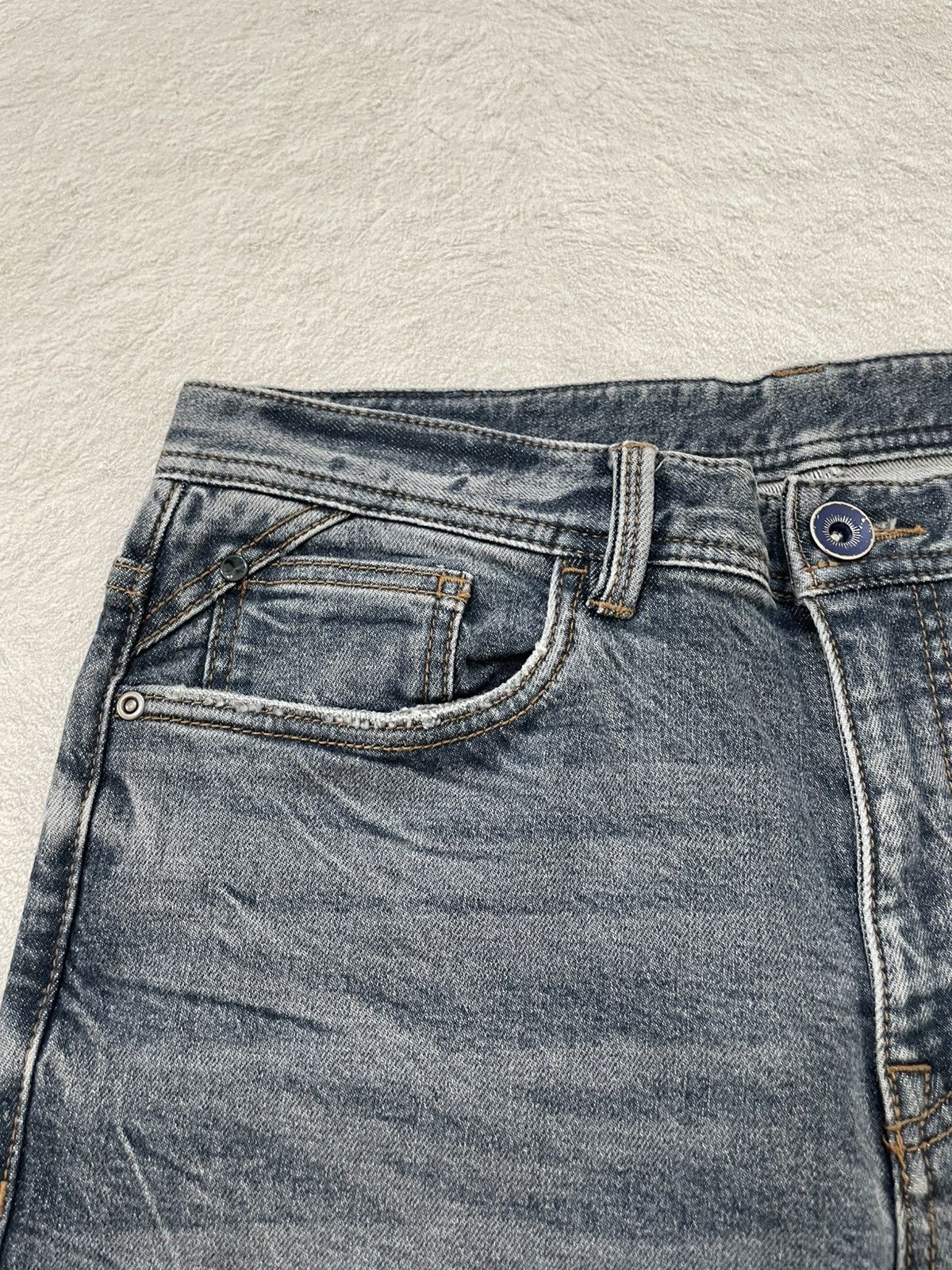 Japanese Brand 2000s GGIO Archival Denim Heavy Faded Y2K Straight fit Size US 31 - 5 Thumbnail