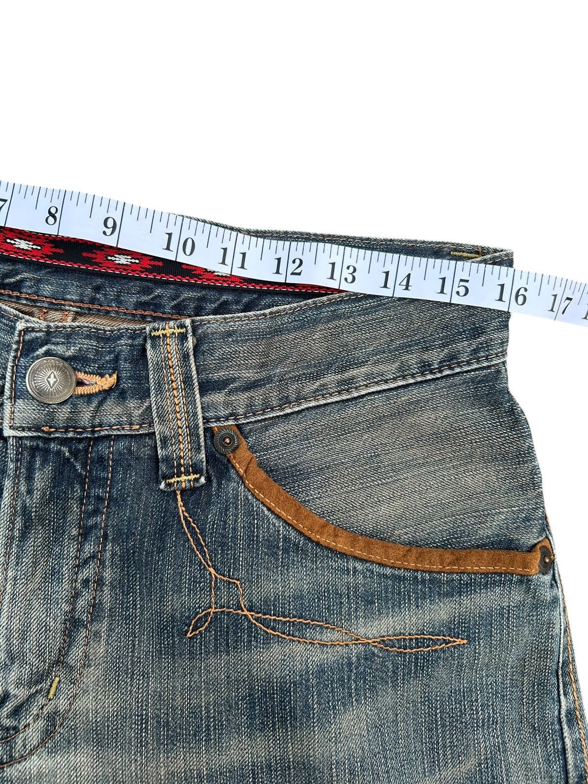 Kapital Vintage Edwin Navajo Rusty Distressed Denim Jeans Size US 32 / EU 48 - 20 Thumbnail