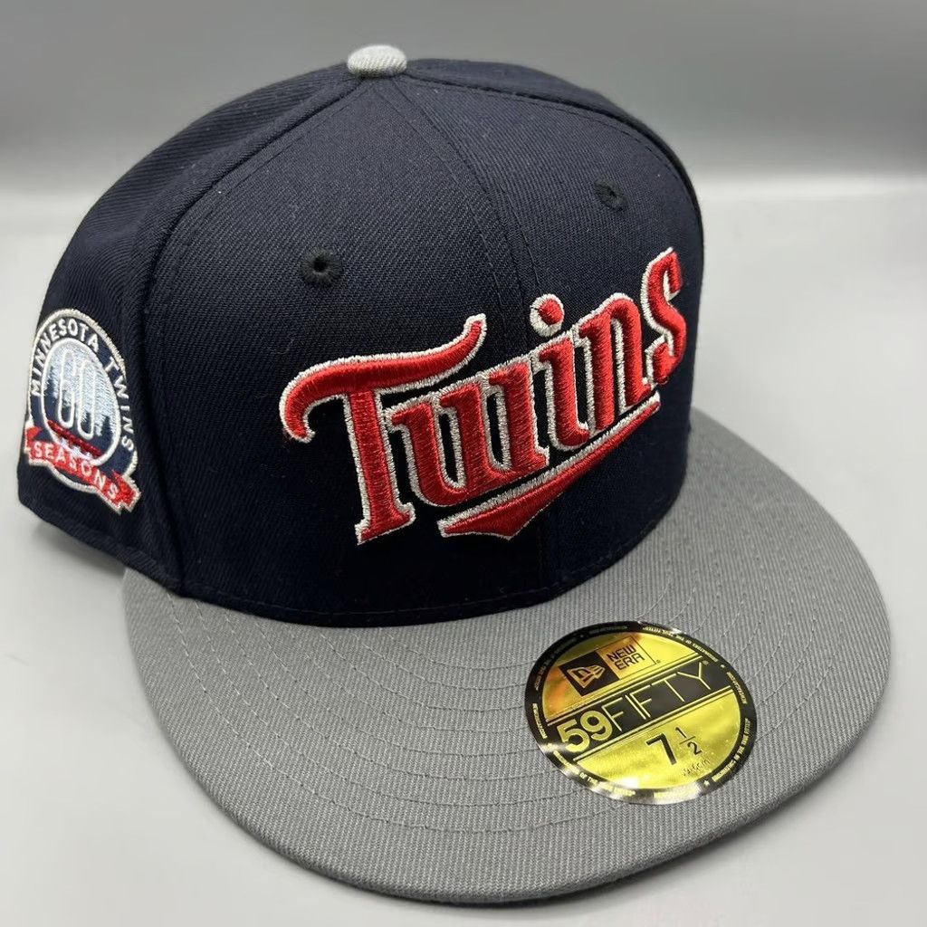 New Era Minnesota Twins Hat Men 7 1/2 59Fifty New Era Fitted Cap Size ONE SIZE - 1 Thumbnail