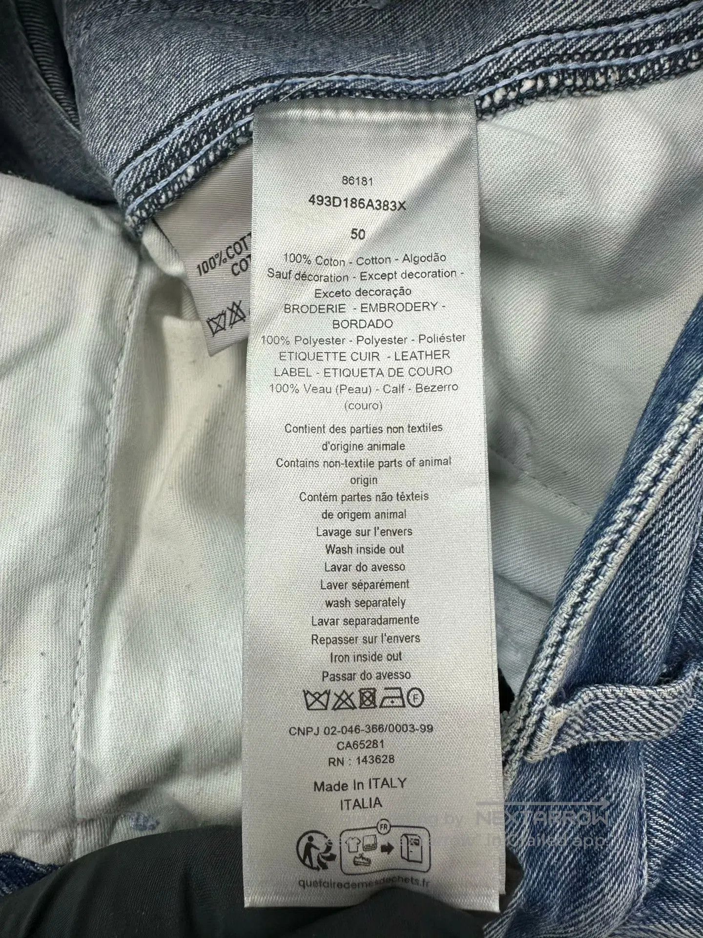 Dior Dior Blue Plaid Pattern Loose Fit Denim Pants| Size US 34 / EU 50 - 4 Thumbnail