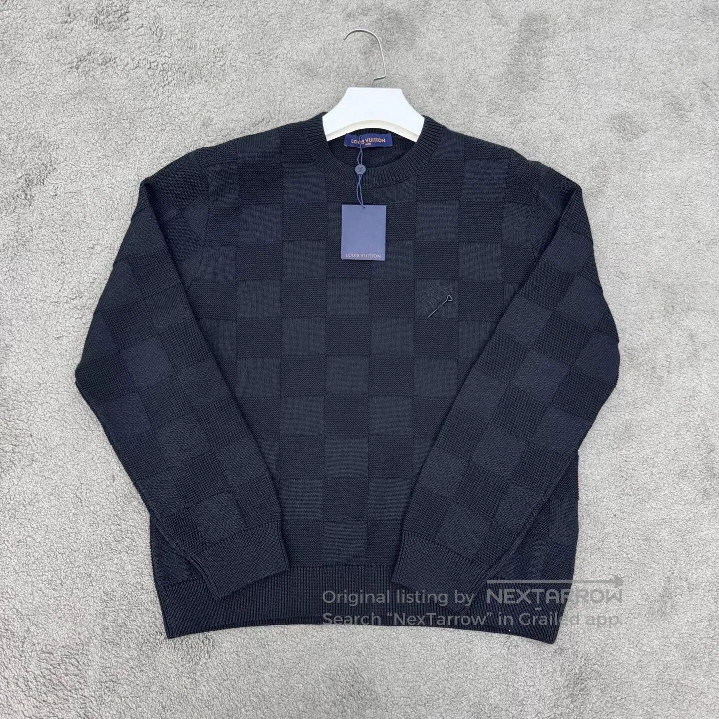 Louis Vuitton Louis Vuitton SS24 Black Checkered Knit Sweater. Size US XL / EU 56 / 4 - 1 Thumbnail