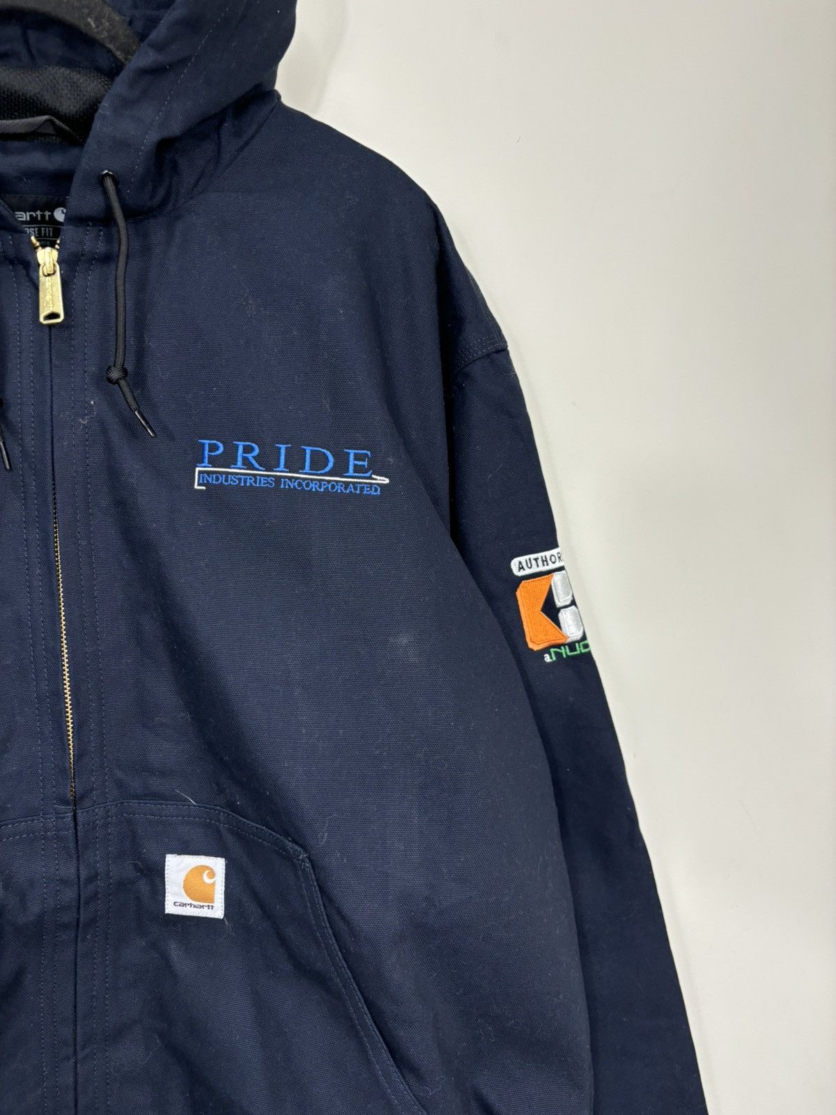 Carhartt Vintage Carhartt J131 USA Navy Hype Hooded Active Jacket Size US XL / EU 56 / 4 - 5 Thumbnail