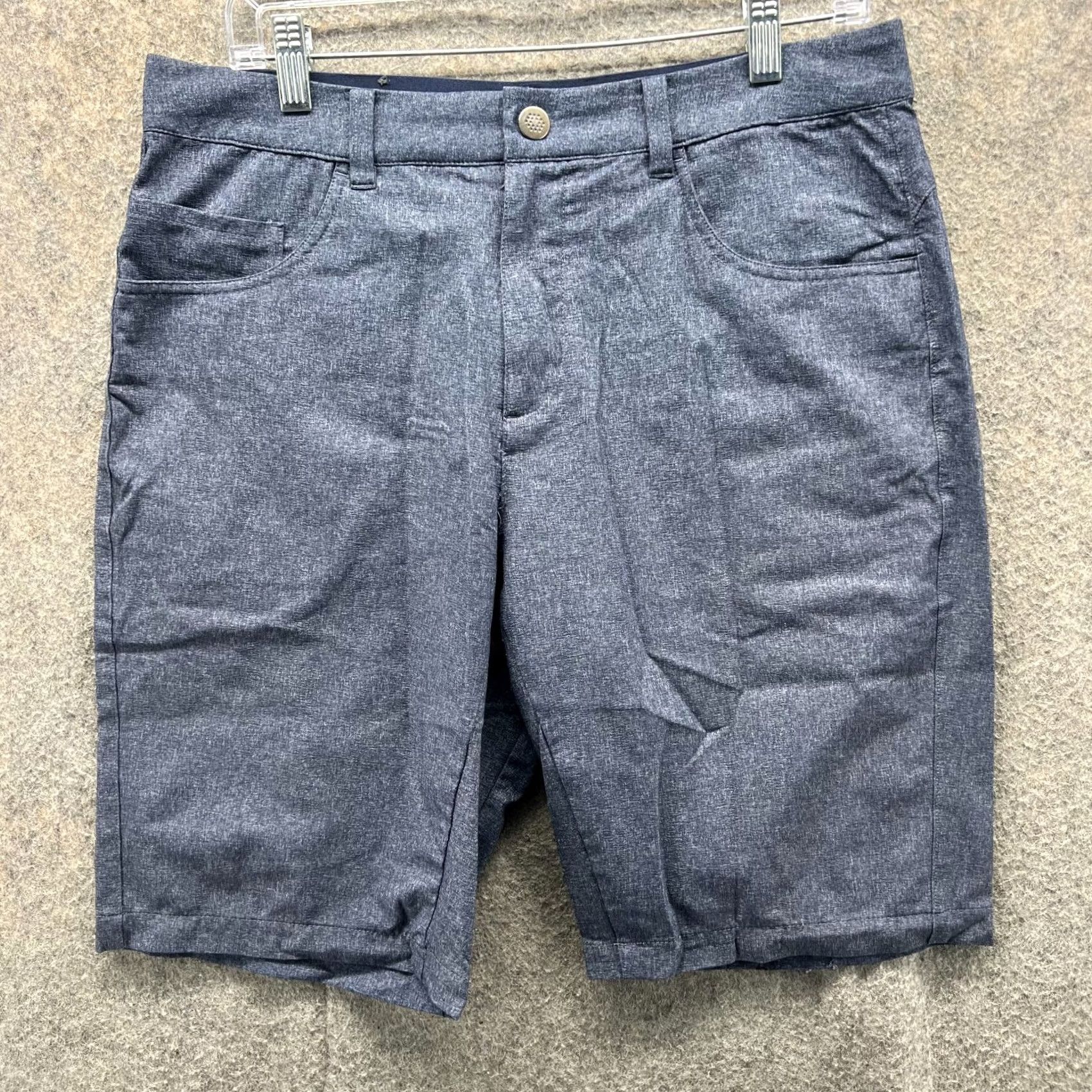 Puma PUMA Shorts Mens 32 Heather Blue Chino Flat Front Golf Stretch Waist Big Seller Casual Mens Regular 32 Blue 90s Golf Not applicable Size US 32 / EU 48 - 2 Thumbnail