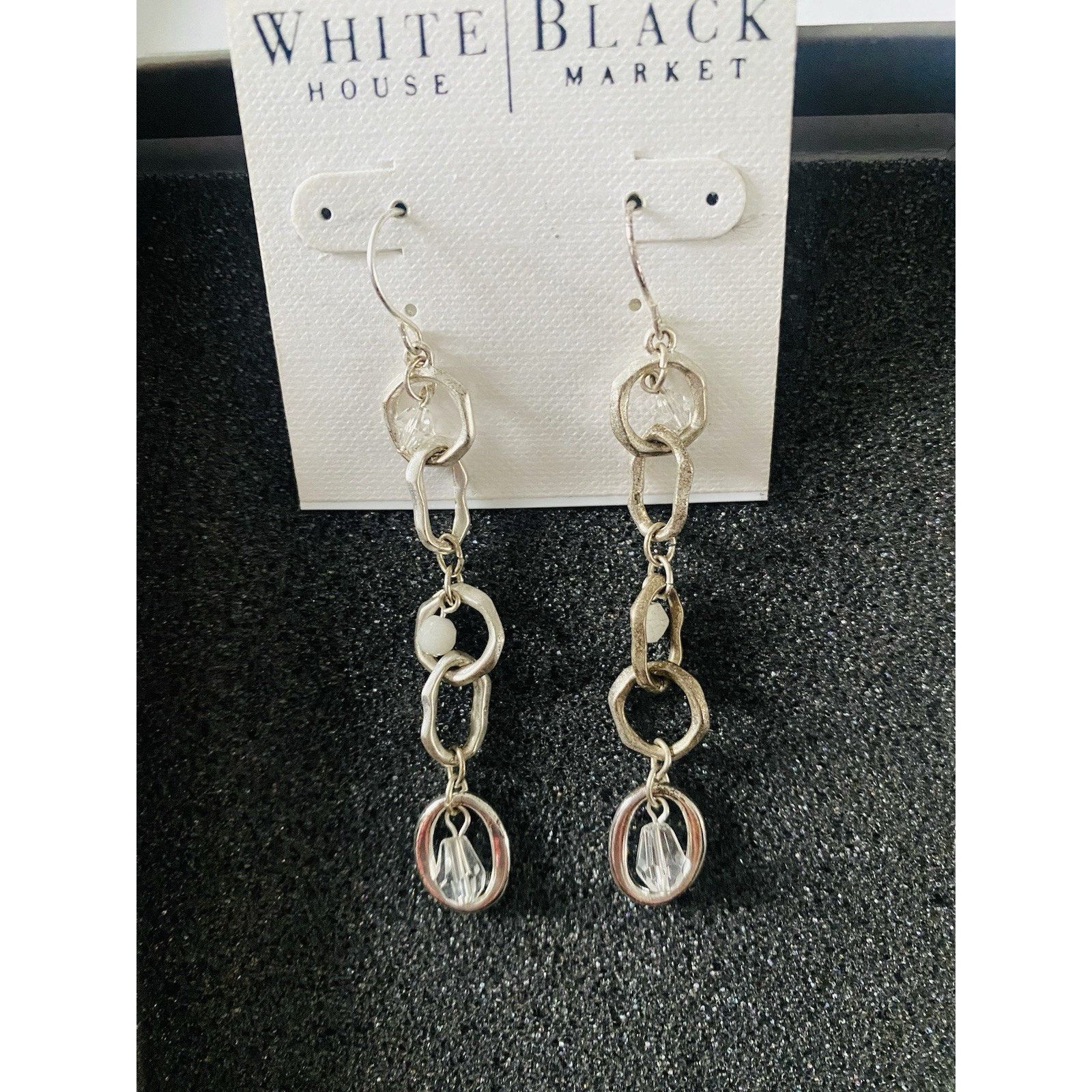 White House Black Market White House Black Market Silver Dangling Earrings NWT Size ONE SIZE - 2 Thumbnail