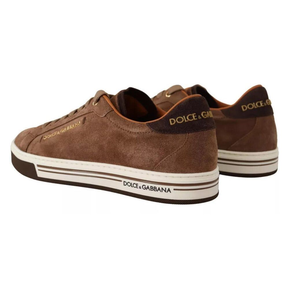 Dolce & Gabbana Dolce & Gabbana Brown Suede Logo Low Top Sneakers Men Shoes Size US 6 / EU 39 - 4 Thumbnail