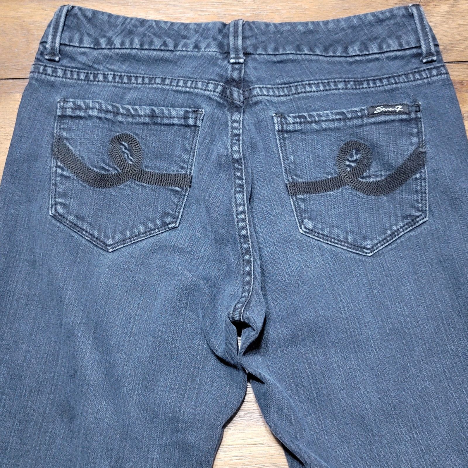 Seven 7 Seven7 Dark Blue Regular Boot Cut Jeans - Size 6 Size 28" / US 6 / IT 42 - 4 Thumbnail
