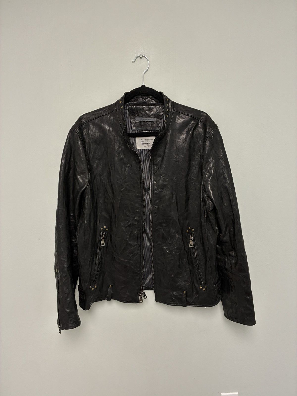 John Varvatos Rivet Studded Leather Jacket EU 50 USA 40 Size US M / EU 48-50 / 2 - 13 Thumbnail