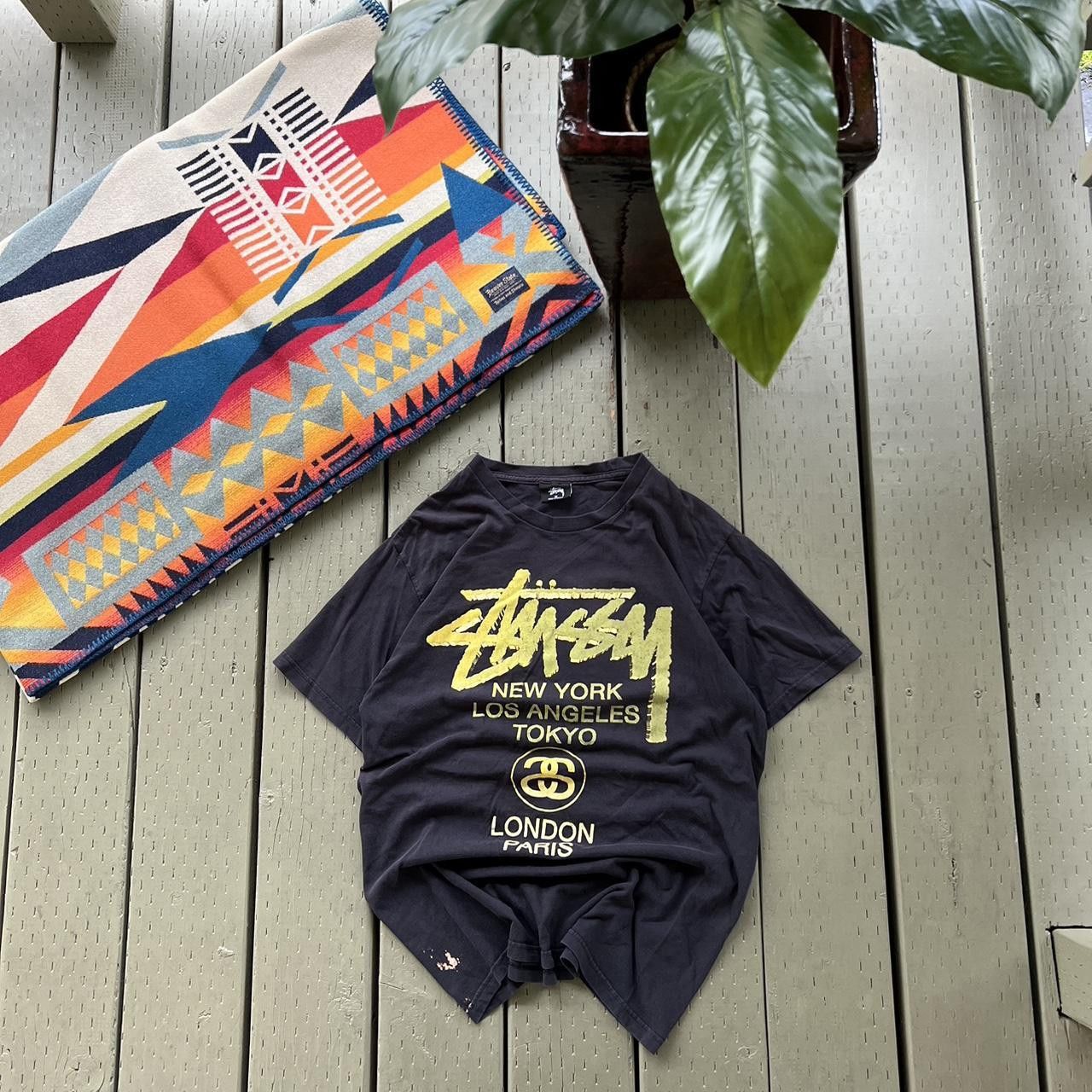 Stussy × Vintage Stussy Tour Tee Black Medium Size US M / EU 48-50 / 2 - 3 Thumbnail