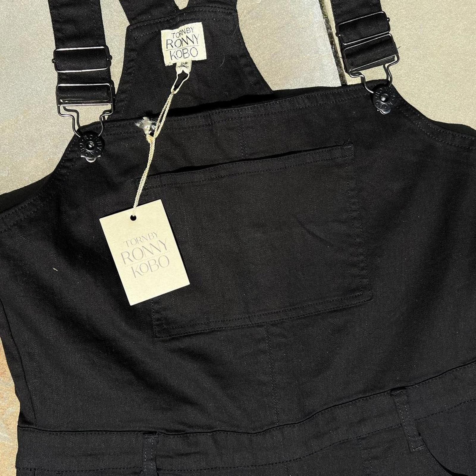 Other NWT Designer Black Denim Overalls Size 26" / US 2 / IT 38 - 2 Thumbnail