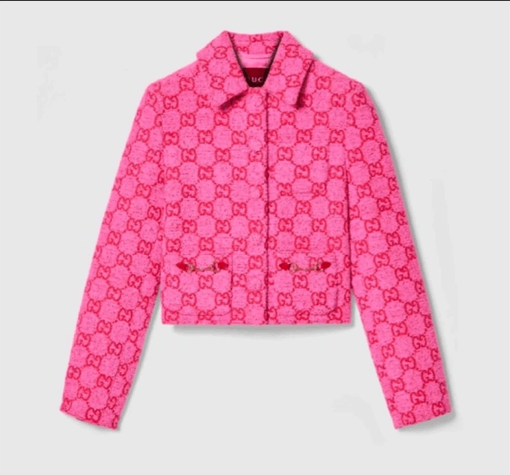 Gucci o1loc1c0226 784828 GG Bouclé Cotton Jacket With Horsebit Size XL / US 12-14 / IT 48-50 - 1 Thumbnail