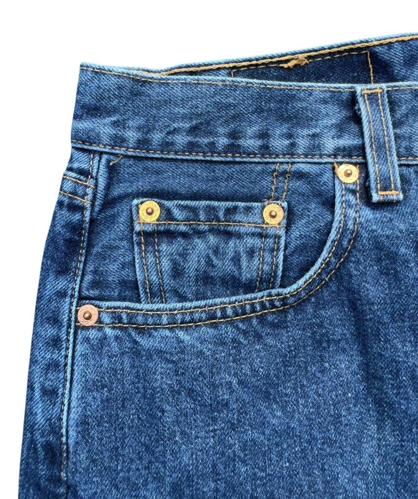 Levi's Vintage Levis 560 90s Blue Wash Loose Fit Jeans Womens 14 Size 36" / US 14 / IT 50 - 4 Thumbnail