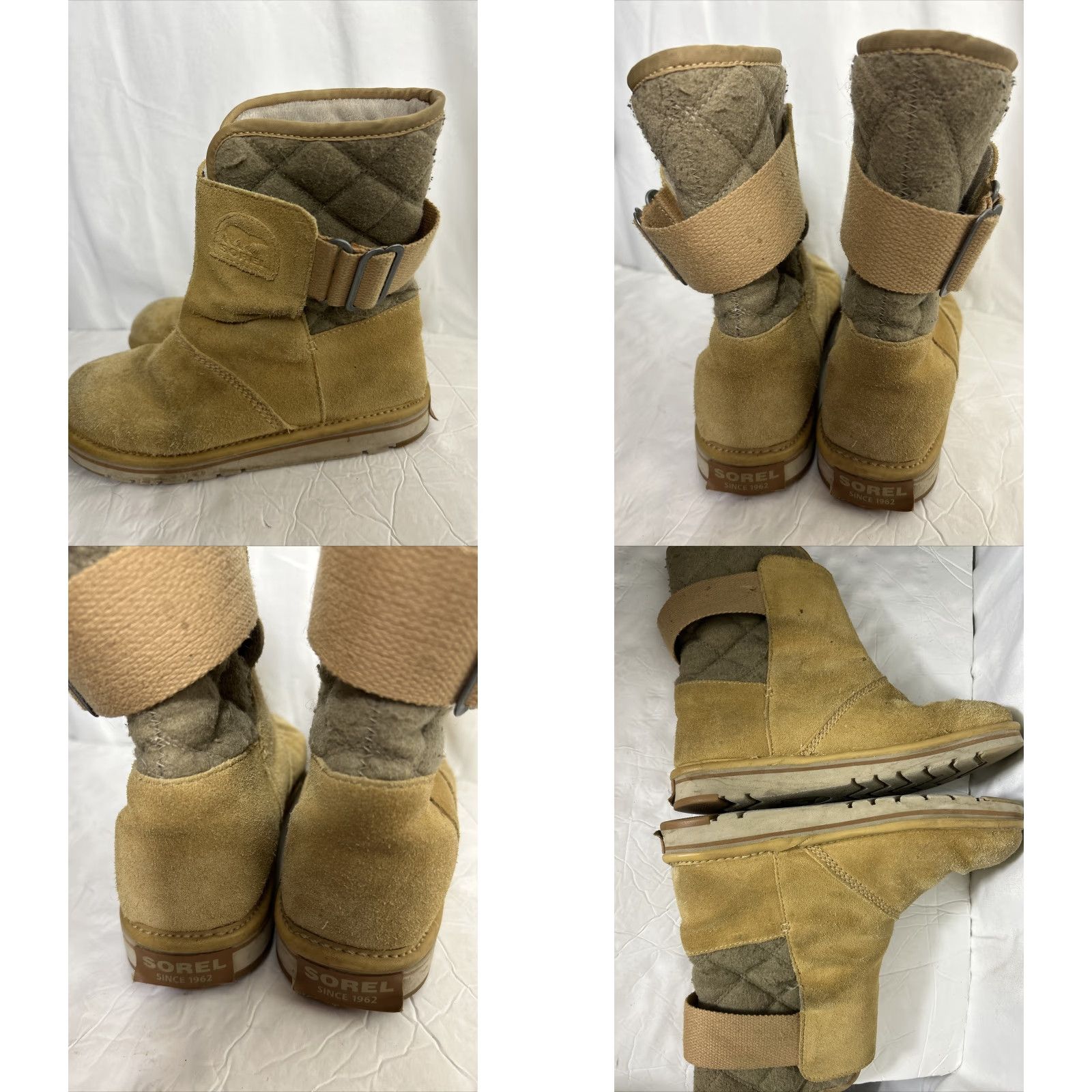 SOREL Sorel The Campus Newbie Brown Curry Suede Slip On Boot Women's Sz 7 Brown Suede Bootie Slip On UKNL2068-373 Size US 7 / IT 37 - 8 Thumbnail
