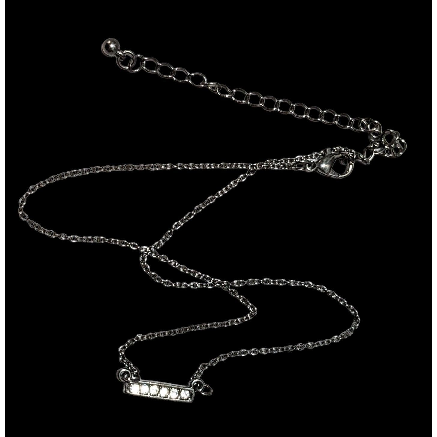 Other Minimalist Rhinestone Bar Pendant Necklace Size ONE SIZE - 1 Thumbnail