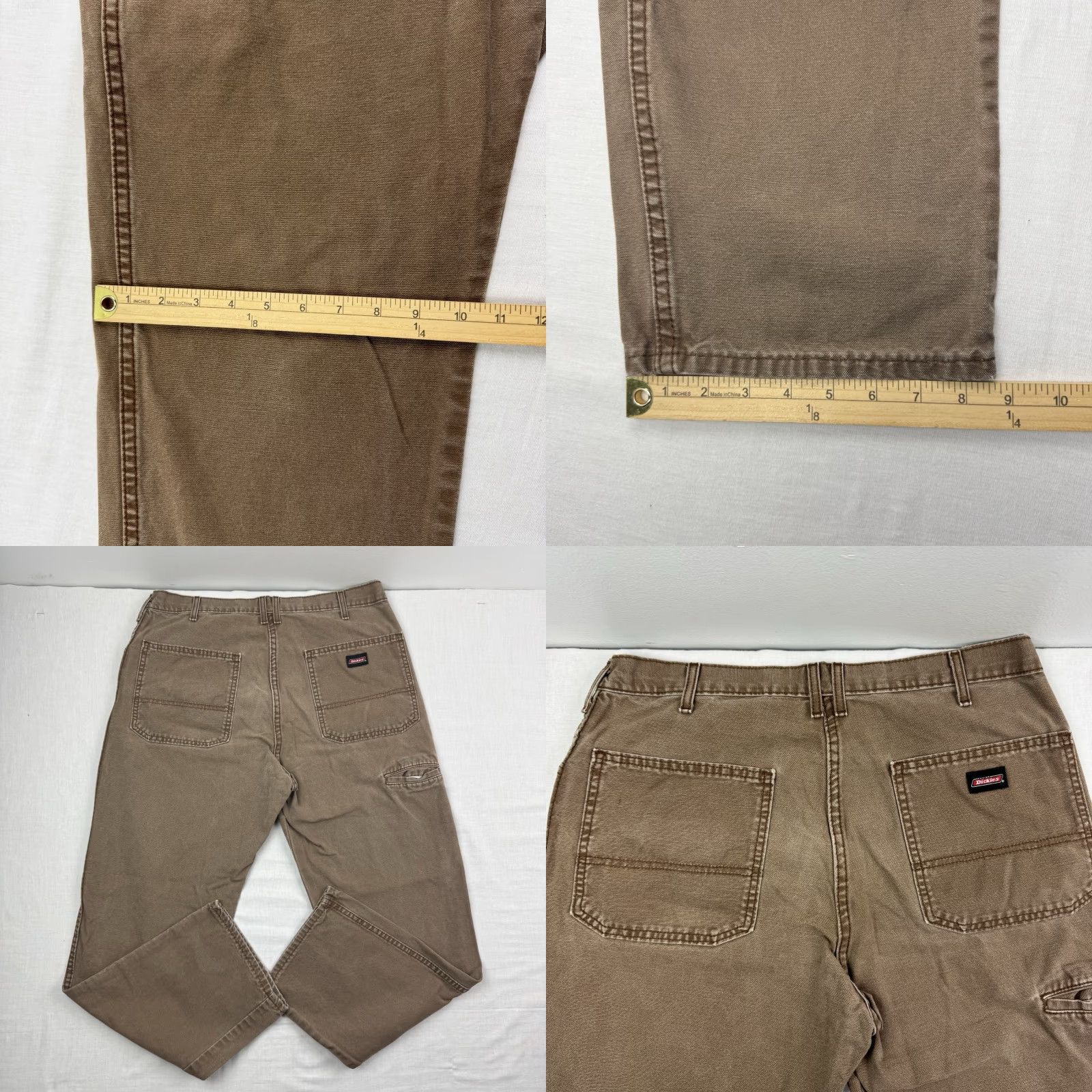 Dickies VINTAGE Dickies Pants Men's Canvas 36x30 Relaxed Fit Workwear Brown 1990s Punk Grunge Chino Shirt? Size US 36 / EU 52 - 9 Thumbnail