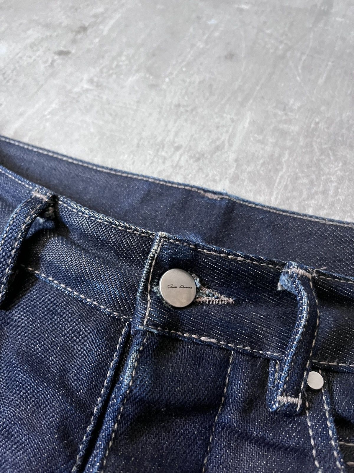 Rick Owens Rick Owens F/W 18 Sisyphus selvedge denim jeans navy Size US 31 - 9 Thumbnail