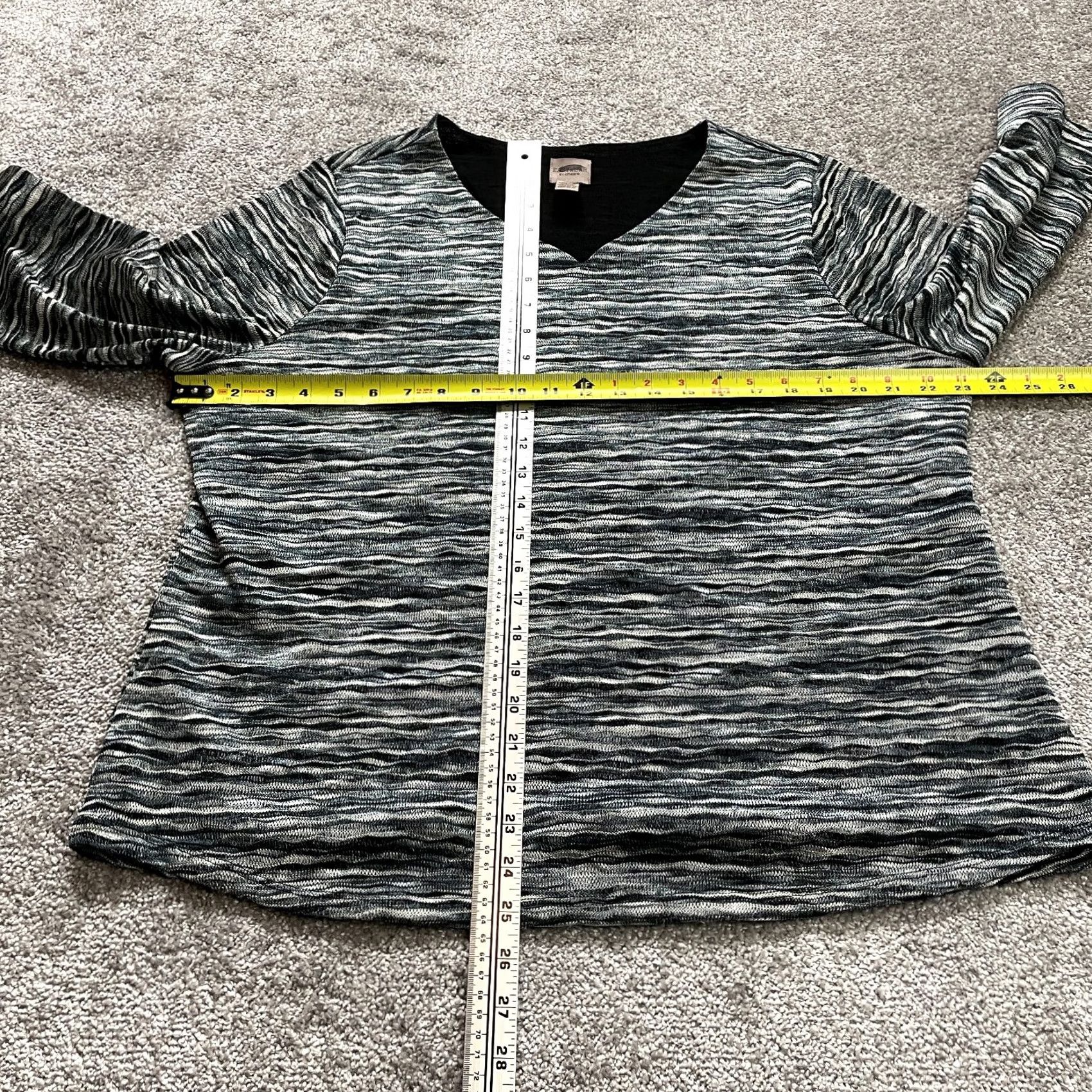 Vintage Chico's Easywear Womens V Neck Shirt Size XL 16 Heather Gray Pullover Top Size XL / US 12-14 / IT 48-50 - 6 Thumbnail