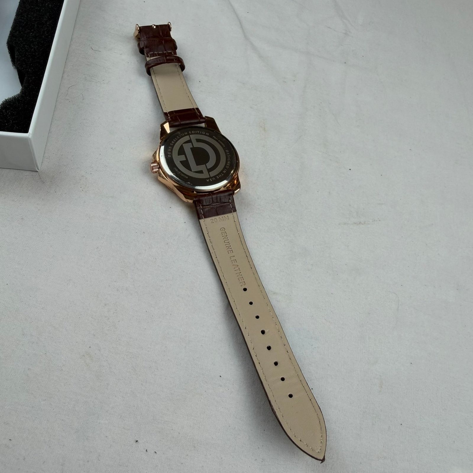 Other Deus Skeleton Edition Rose Gold Watch Brown Leather Size ONE SIZE - 4 Thumbnail