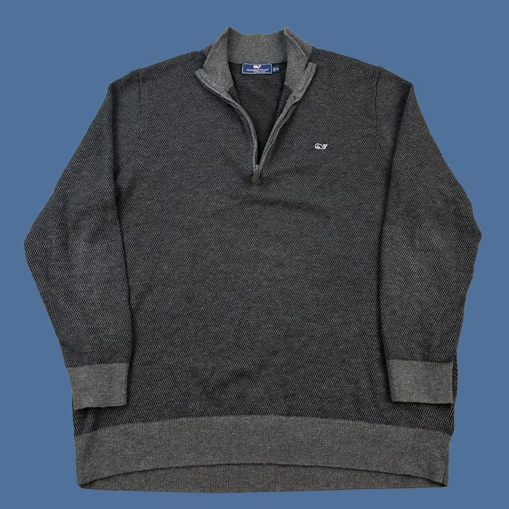 Vineyard Vines Vineyard Vines Hamilton Sweater Mens 2XL Gray Wool Blend 1/4 Zip Casual Preppy Shirt Mens Size US XXL / EU 58 / 5 - 1 Thumbnail