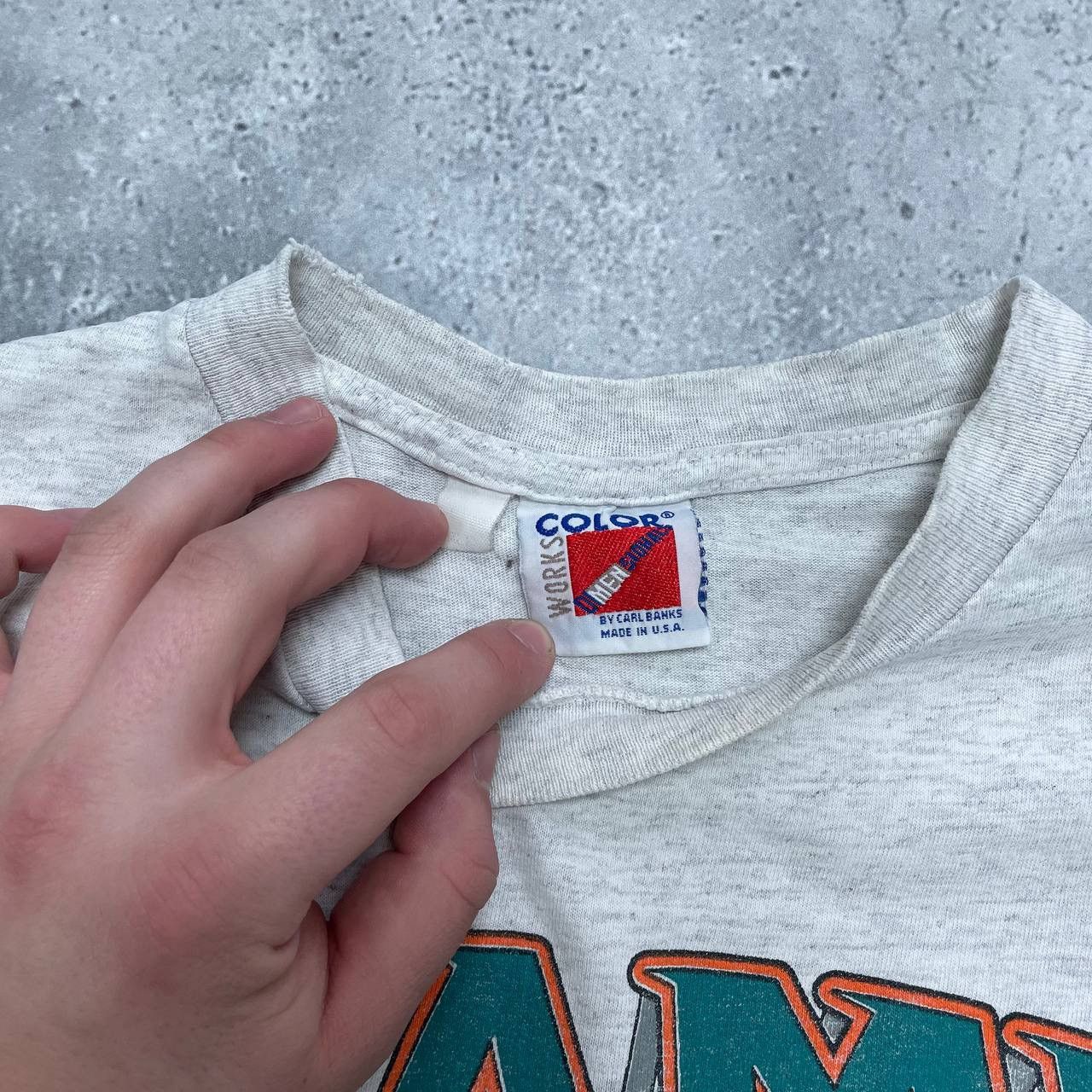NFL × Vintage Vintage 90s Miami Dolphins NFL Single Stitch T Shirt Size XL Size US XL / EU 56 / 4 - 12 Thumbnail