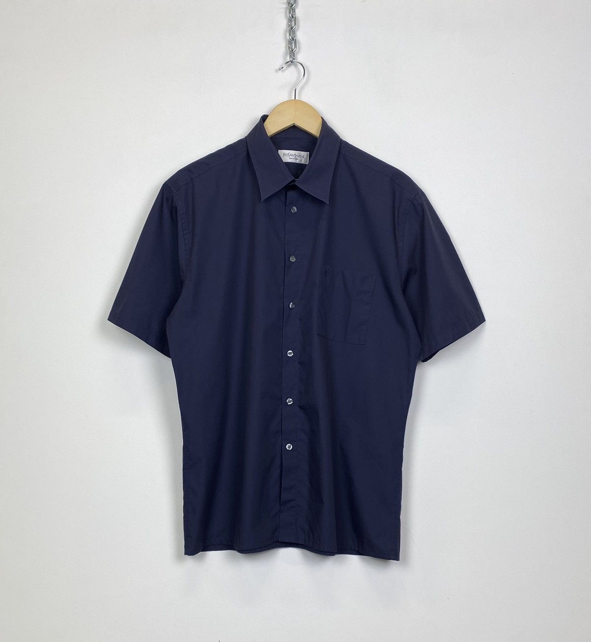Yves Saint Laurent Vintage Yves Saint Laurent Shirt Short Sleeve 90’s Pockets Size US L / EU 52-54 / 3 - 1 Thumbnail