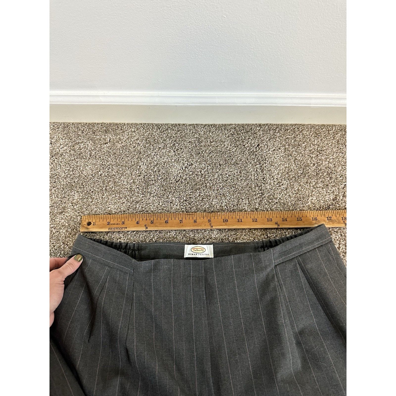 Talbots Talbots Pinstripe Pants Womens 16W Gray Pink Front Zip Size 38" / US 16 / IT 52 - 6 Thumbnail