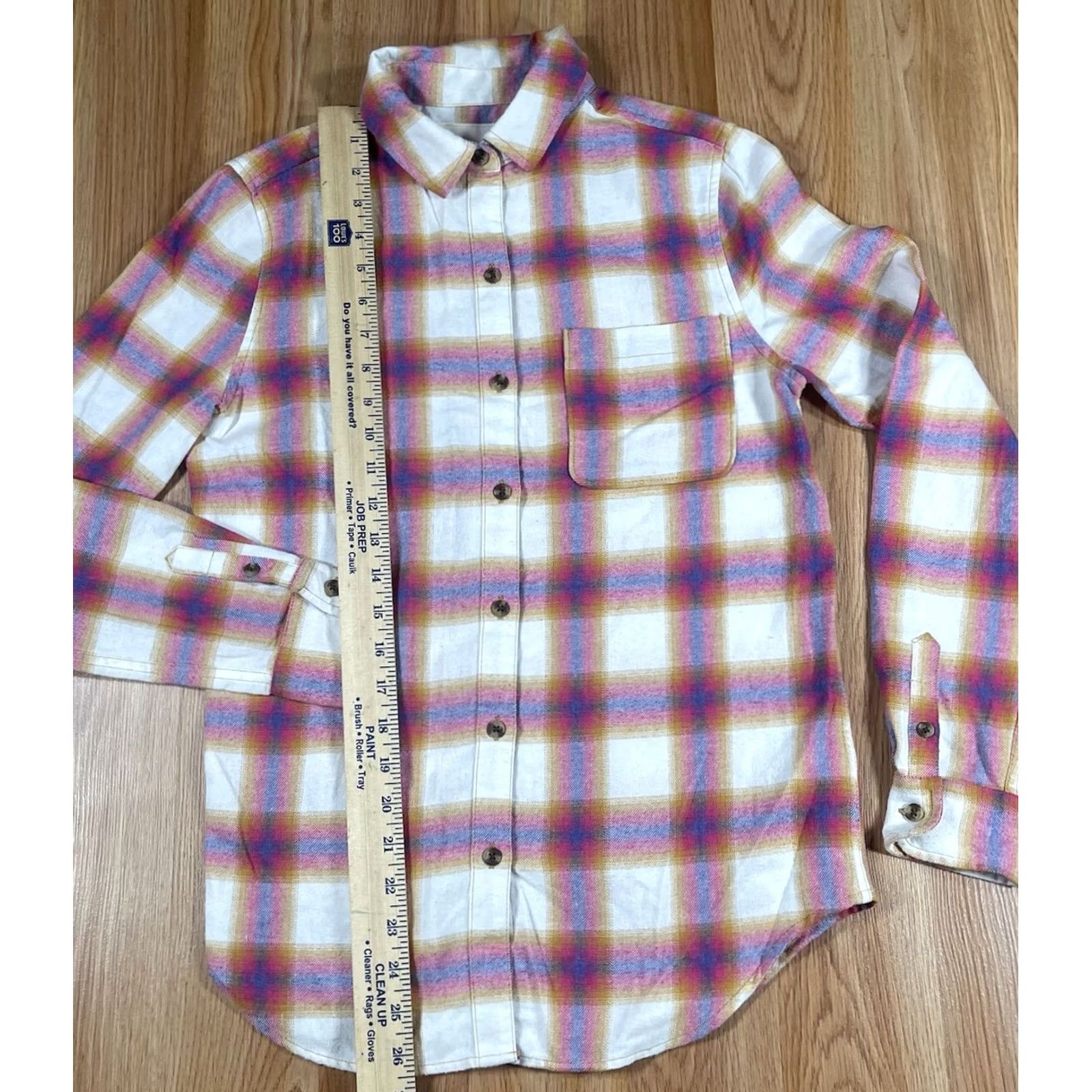 Vintage Aéropostale Shirt Womens XS Plaid Flannel Button-Up Long Sleeve Boyfriend Fit Size XS / US 0-2 / IT 36-38 - 3 Thumbnail