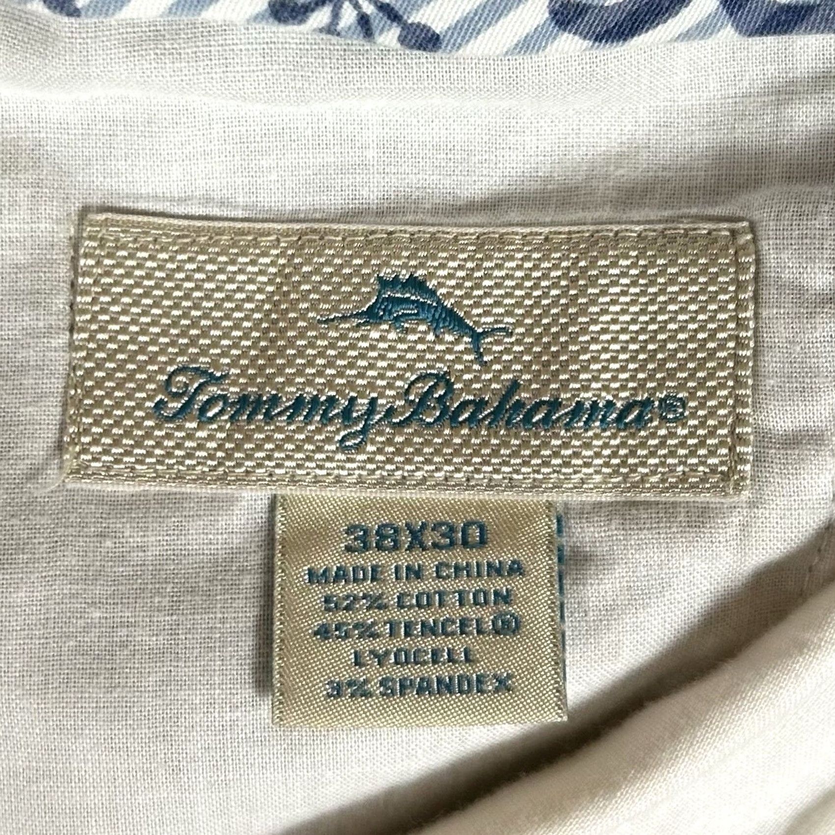 Tommy Bahama Tommy Bahama Flat Front Chino Pants Mens 38x30 Beige Khaki Golf Stretch Tencel Size US 38 / EU 54 - 6 Thumbnail
