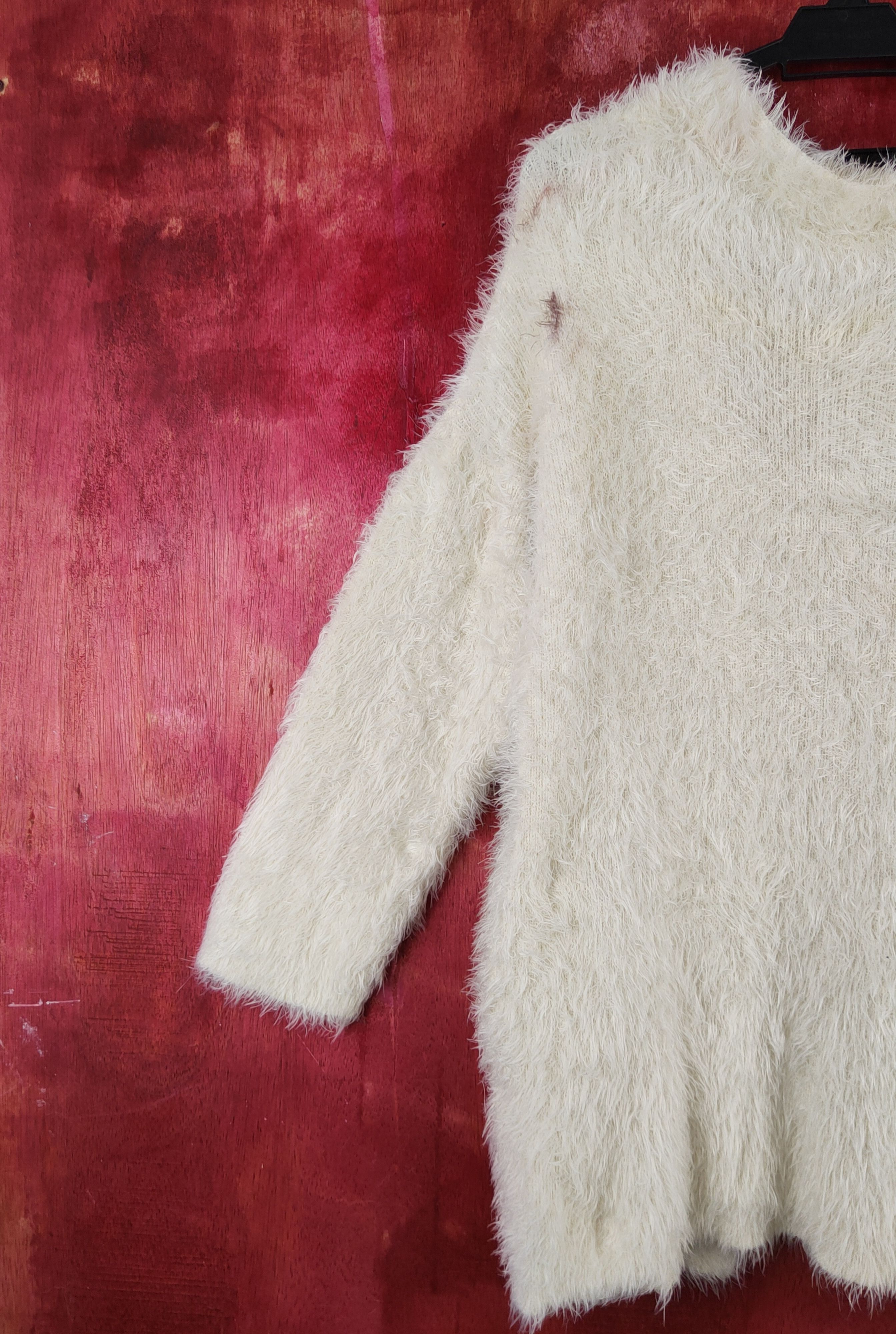 Homespun Knitwear Mercuryduo Cream Fur Mohair Knitwear Cardigan #2011 Size M / US 6-8 / IT 42-44 - 8 Thumbnail