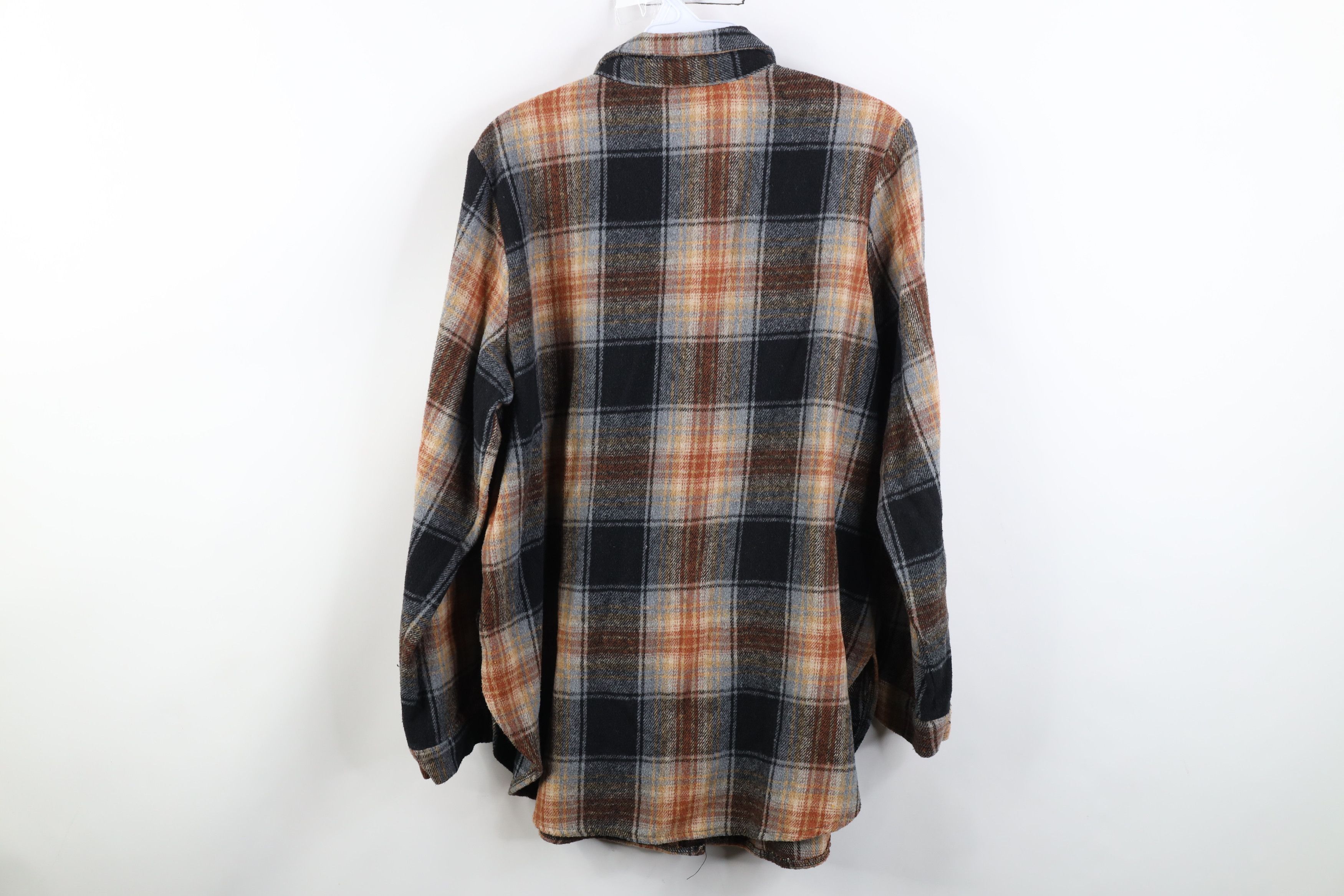 Vintage Vintage 90s Streetwear Heavy Flannel Collared Button Shirt Size L / US 10 / IT 46 - 9 Thumbnail