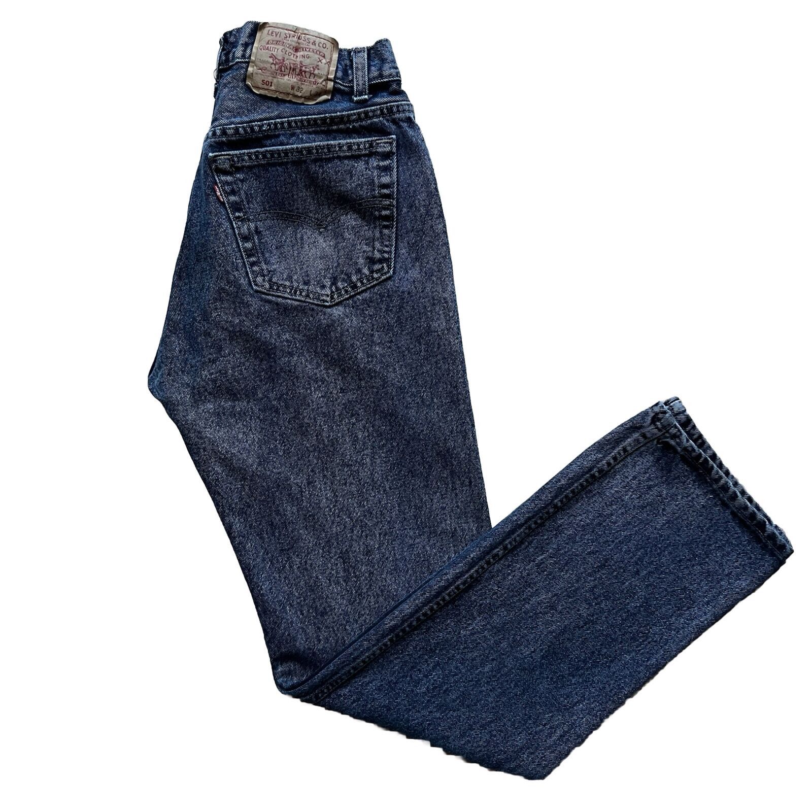 Levi's × Vintage Vintage Levis 501 Jeans 28x32 Blue 80s Dark Wash Denim Size US 28 / EU 44 - 1 Thumbnail
