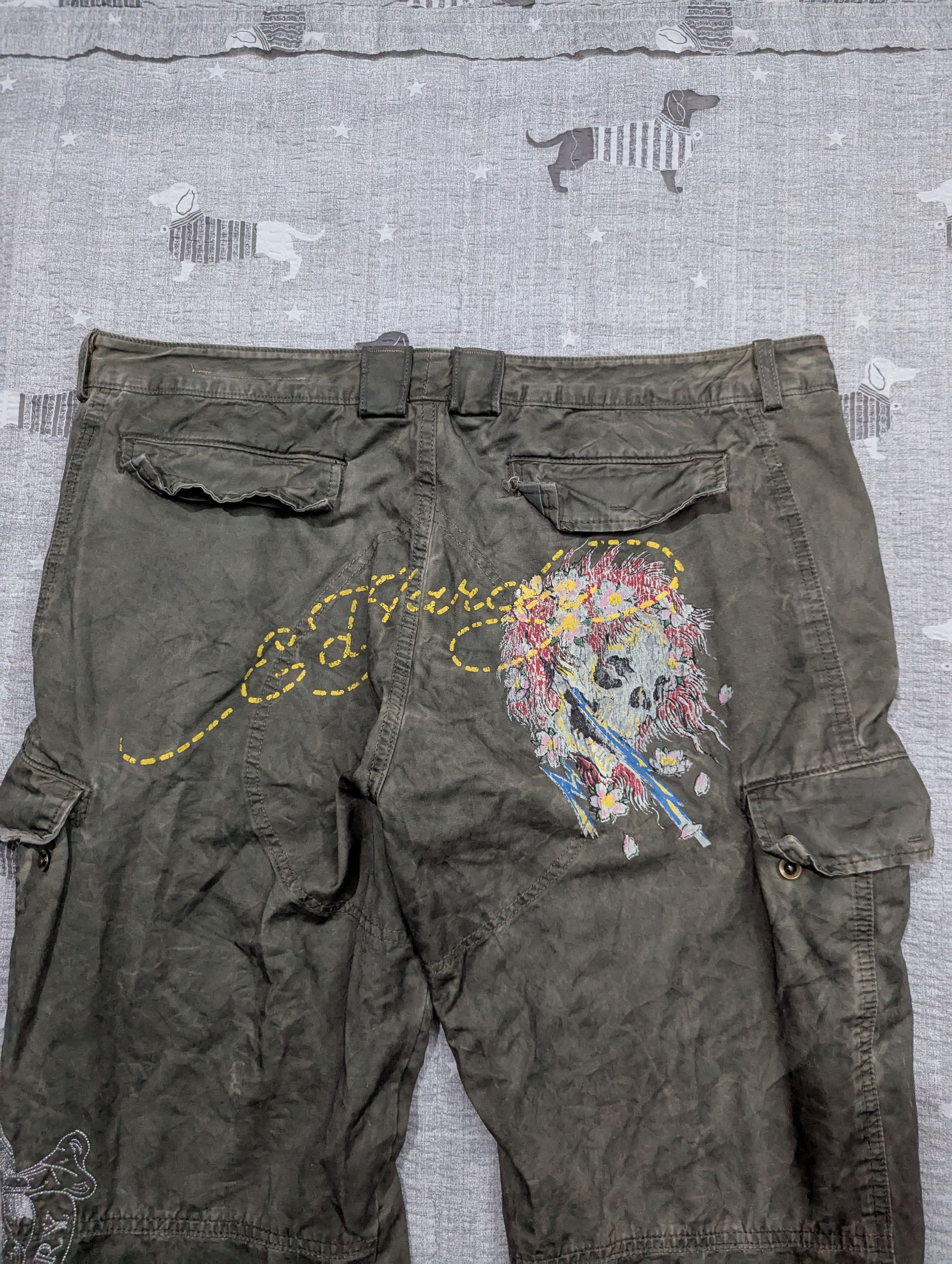 Christian Audigier × Ed Hardy Ed Hardy cargo zip baggy wide pants Size US 38 / EU 54 - 13 Thumbnail