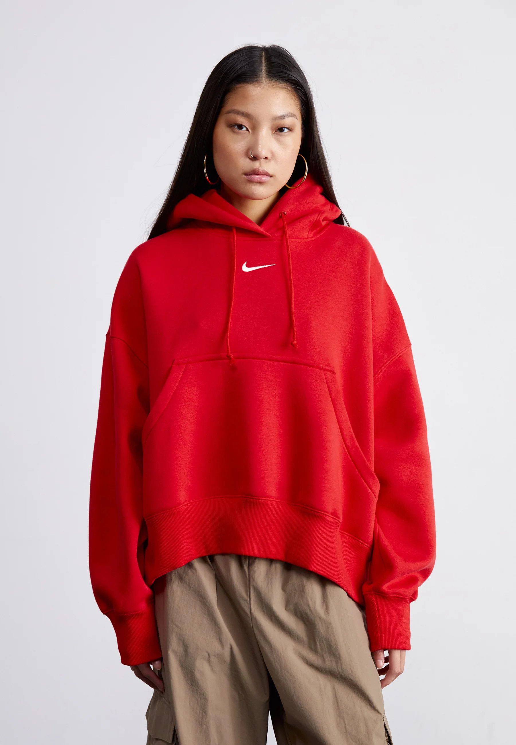 Nike Nike Center Swoosh Boxy Hoodie Womens Red Size XL / US 12-14 / IT 48-50 - 2 Thumbnail