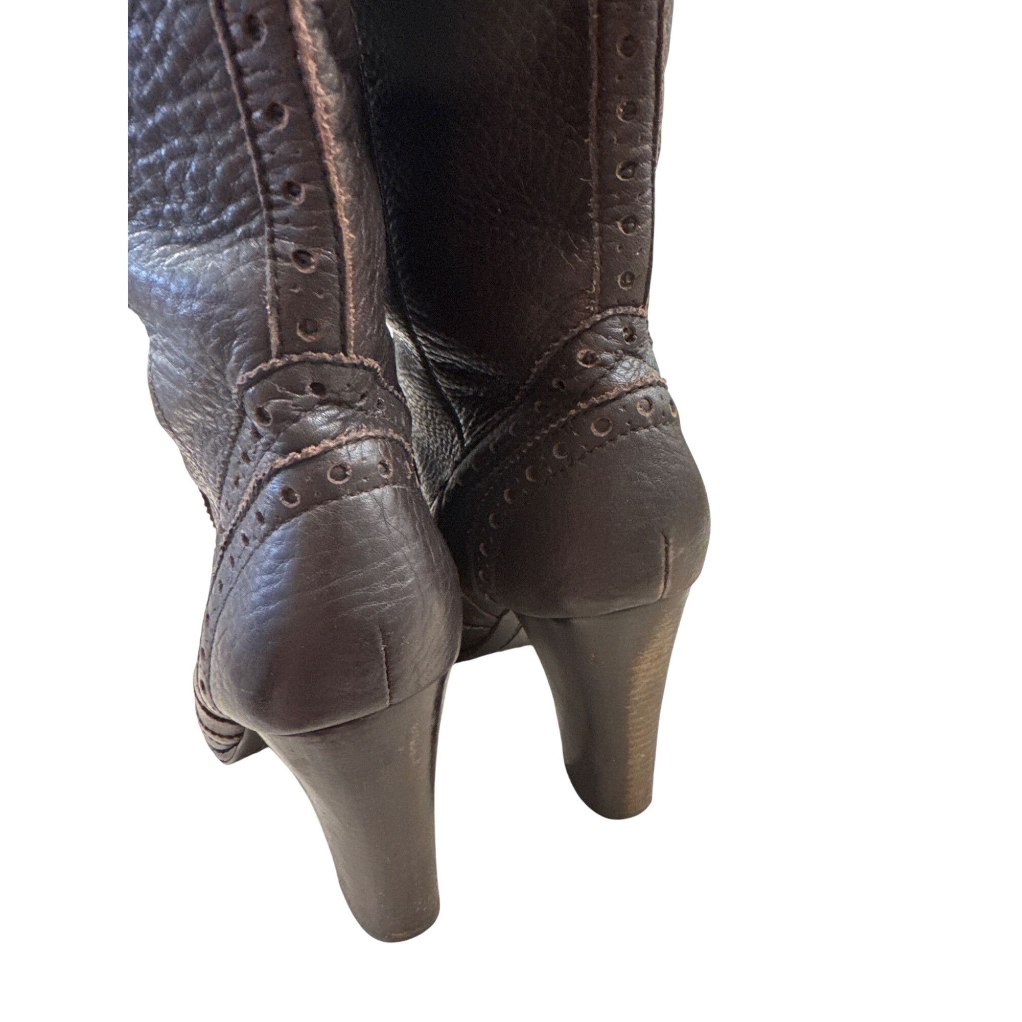 Michael Kors Michael Kors Womens Brown Knee High Leather Riding Boots 10M Size US 10 / IT 40 - 7 Thumbnail