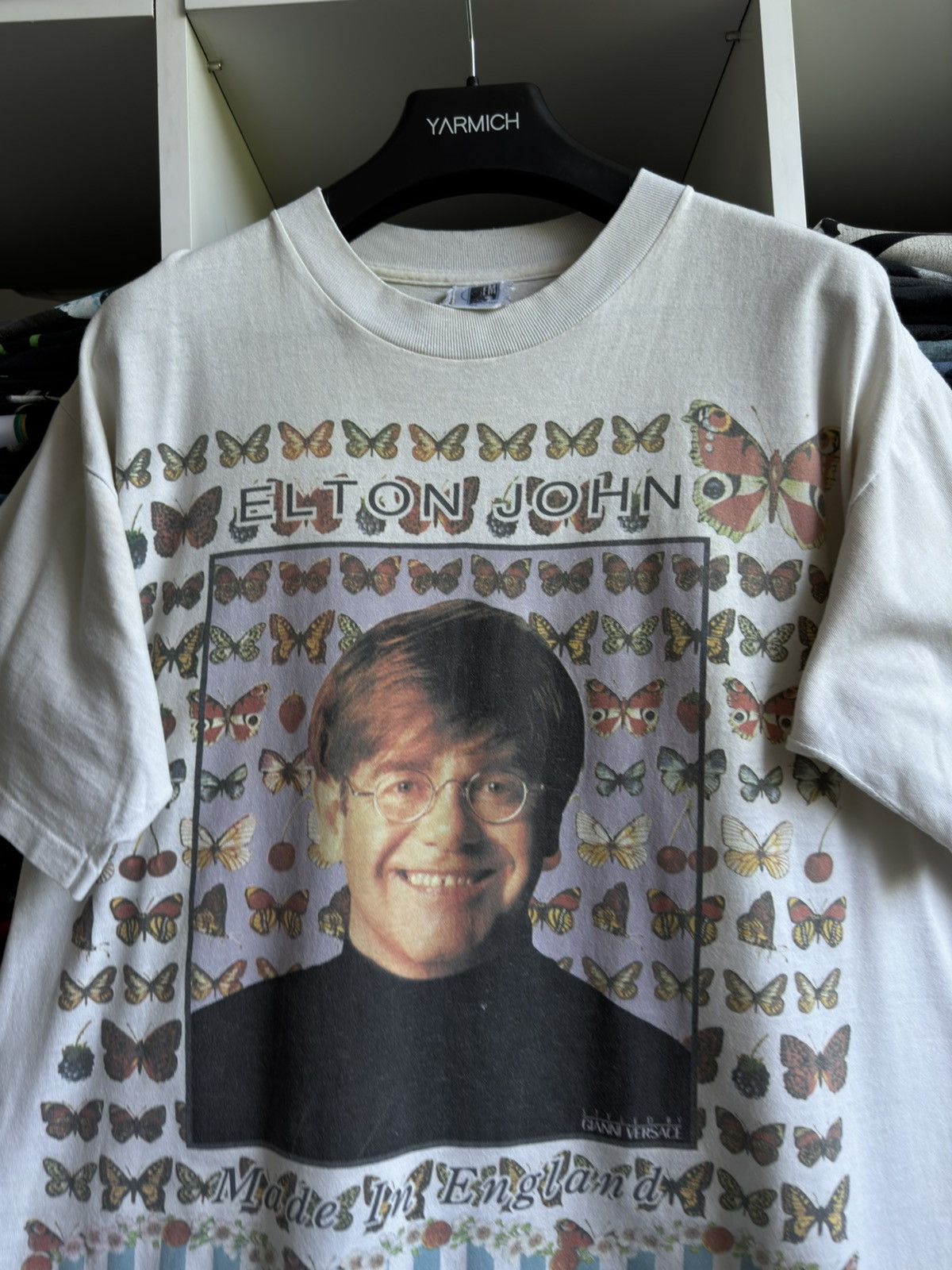 Band Tees Vintage 1995 Elton John "Made In England" Pop Band T Shirt Size US XL / EU 56 / 4 - 7 Thumbnail