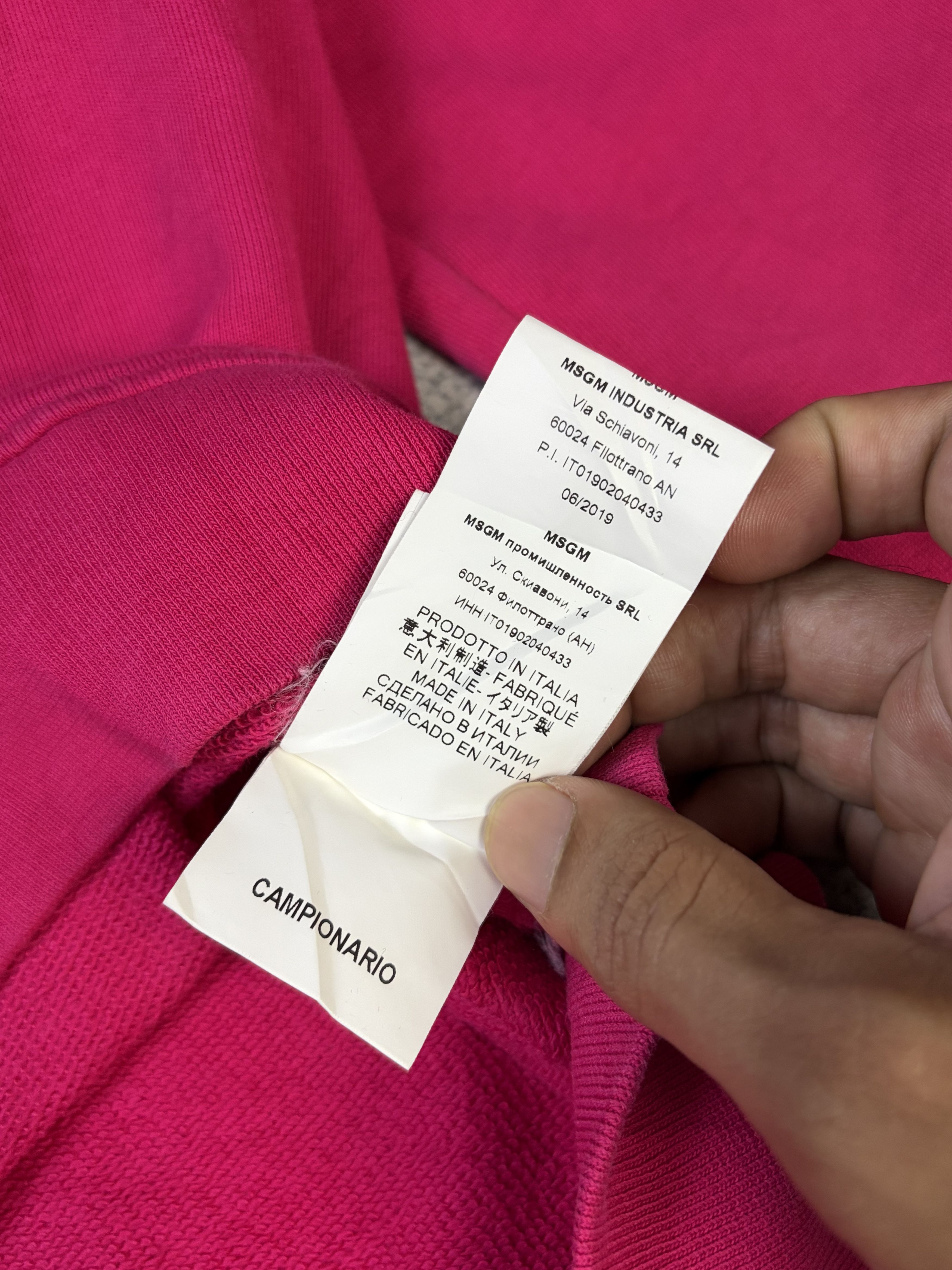 MSGM MSGM Pink Sweatshirt Centre Logo Made in Italy Size M / US 6-8 / IT 42-44 - 10 Thumbnail