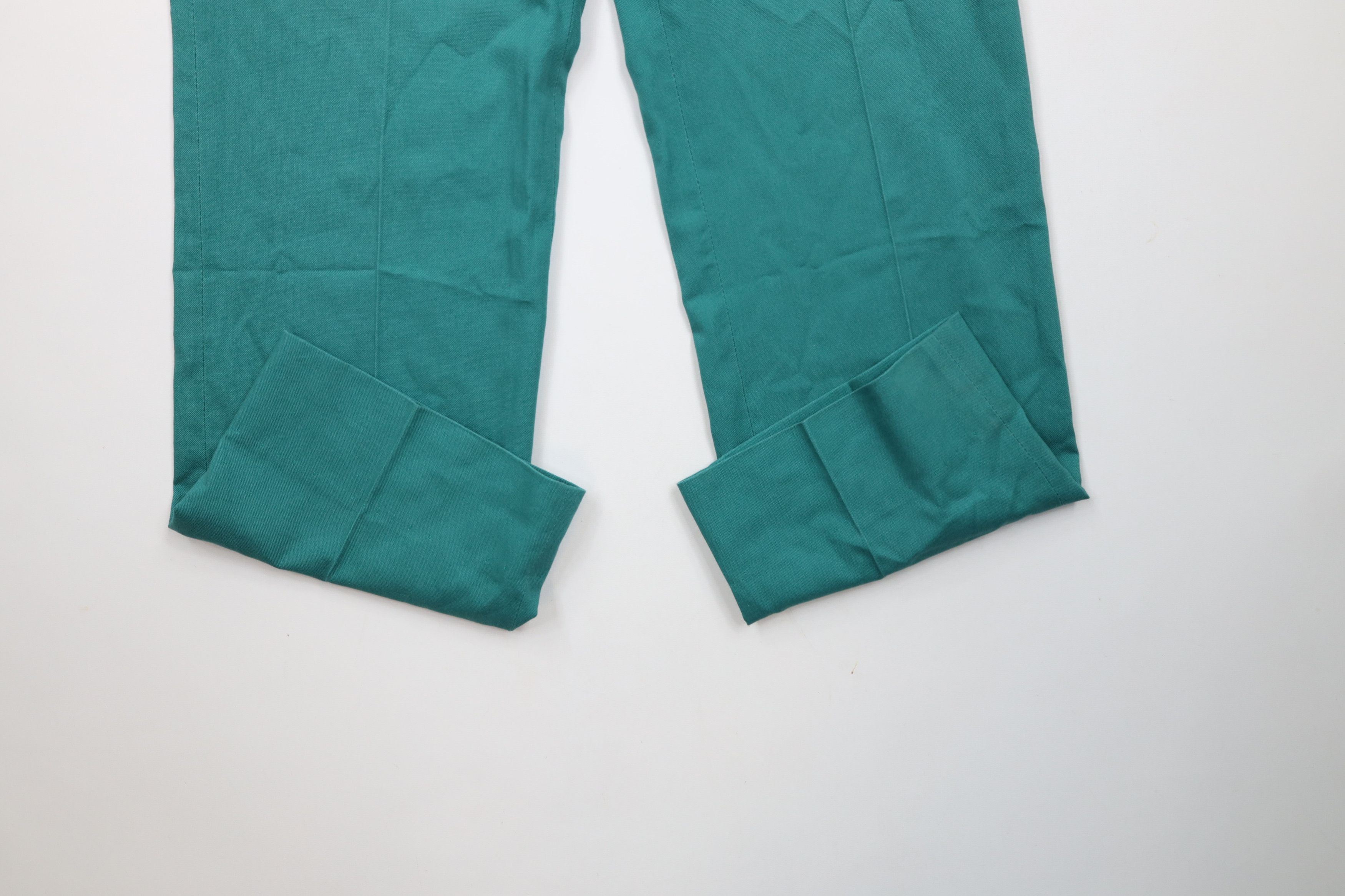 Vintage Vintage 70s Streetwear Flared Wide Leg Chino Pants Green Size US 30 / EU 46 - 5 Thumbnail
