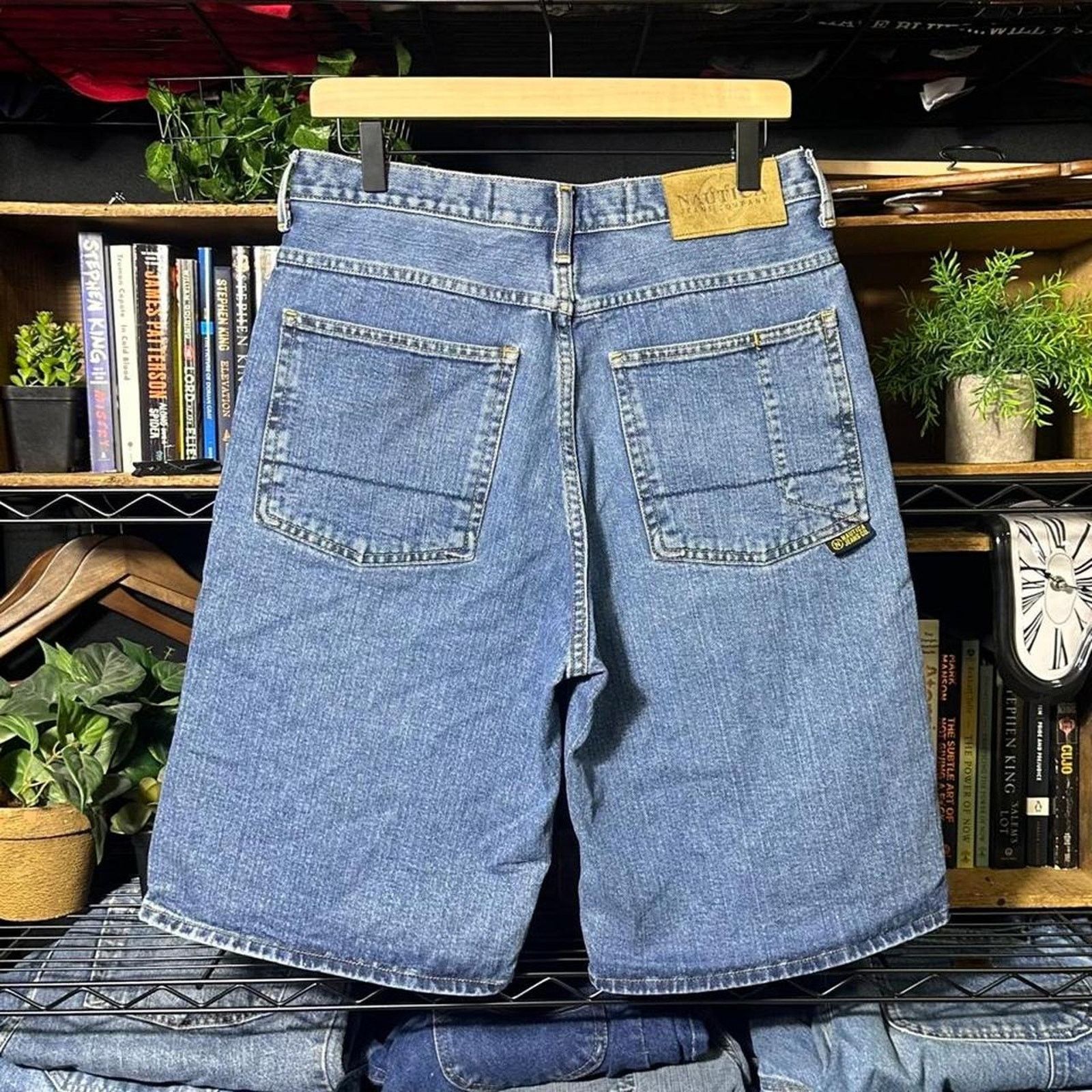 Vintage Y2K Nautica Baggy Jean Shorts Mens 32" Skater Jorts
