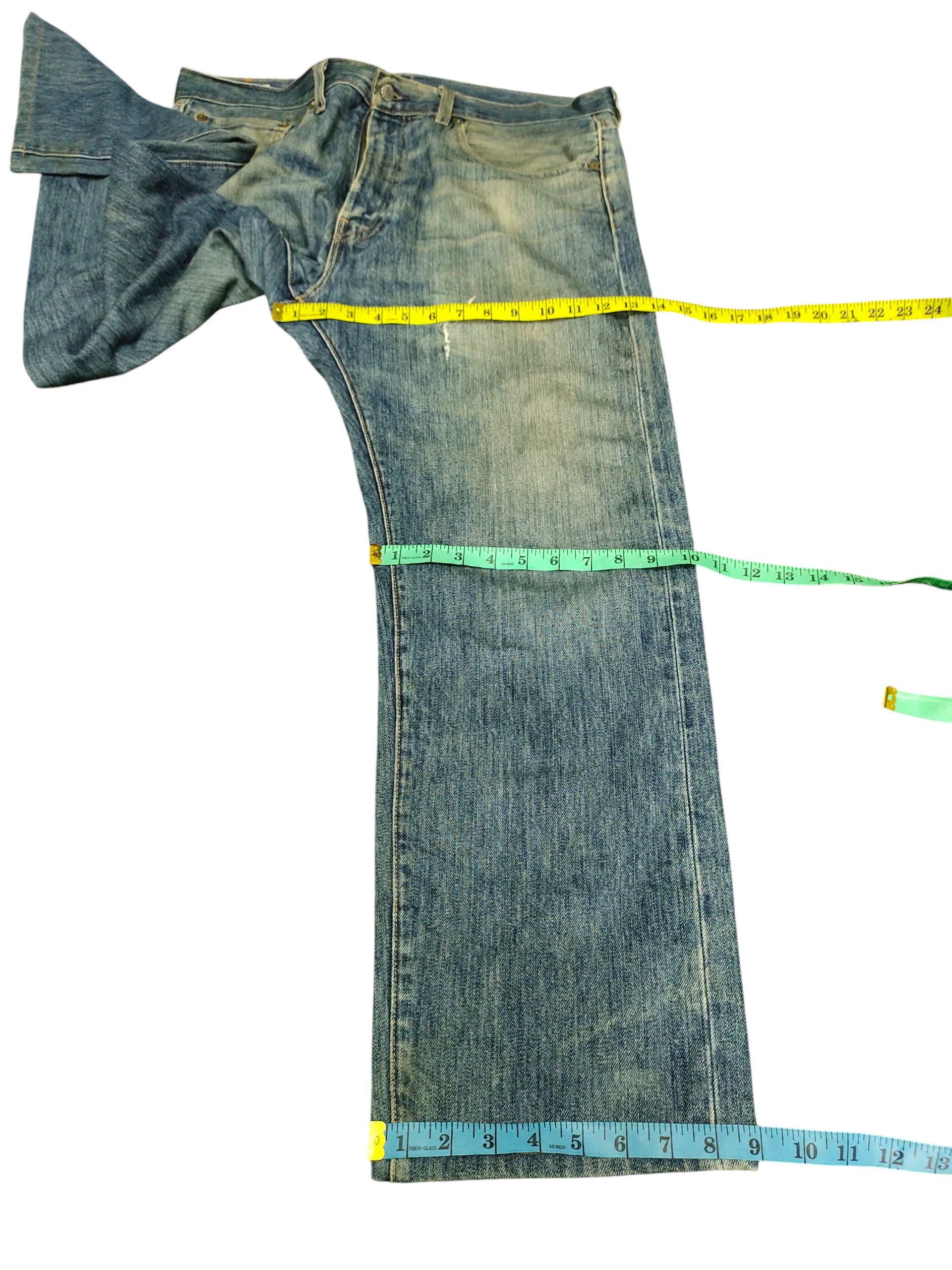 Levi's Levis 505 Clawmark Distress Faded Denim Jeans Grunge Size US 36 / EU 52 - 16 Thumbnail
