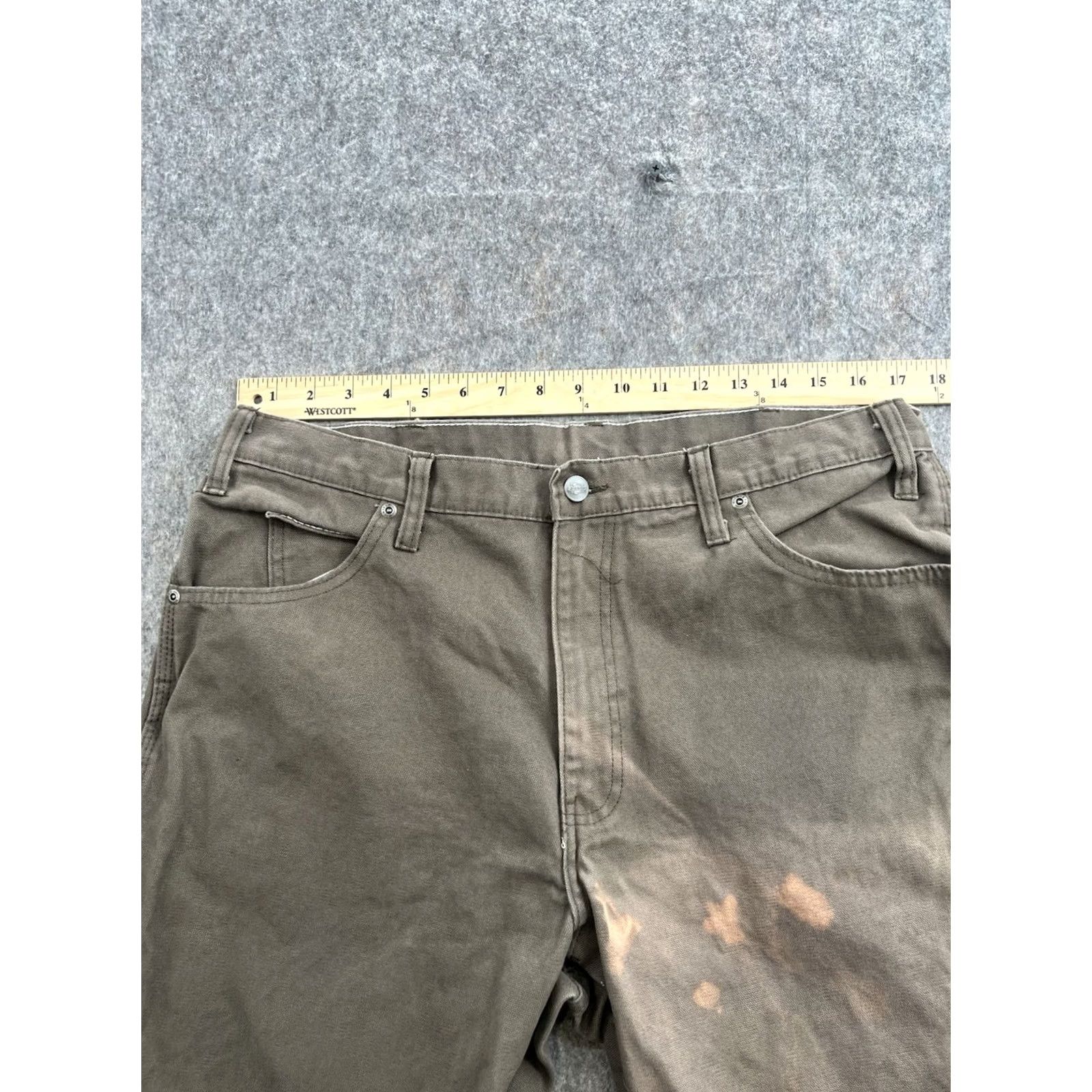 Dickies VINTAGE Dickies Pants Mens Brown Distressed Carptenter 90s 00s Work Jeans 874 Regular Straight 36x30 Size US 36 / EU 52 - 2 Thumbnail