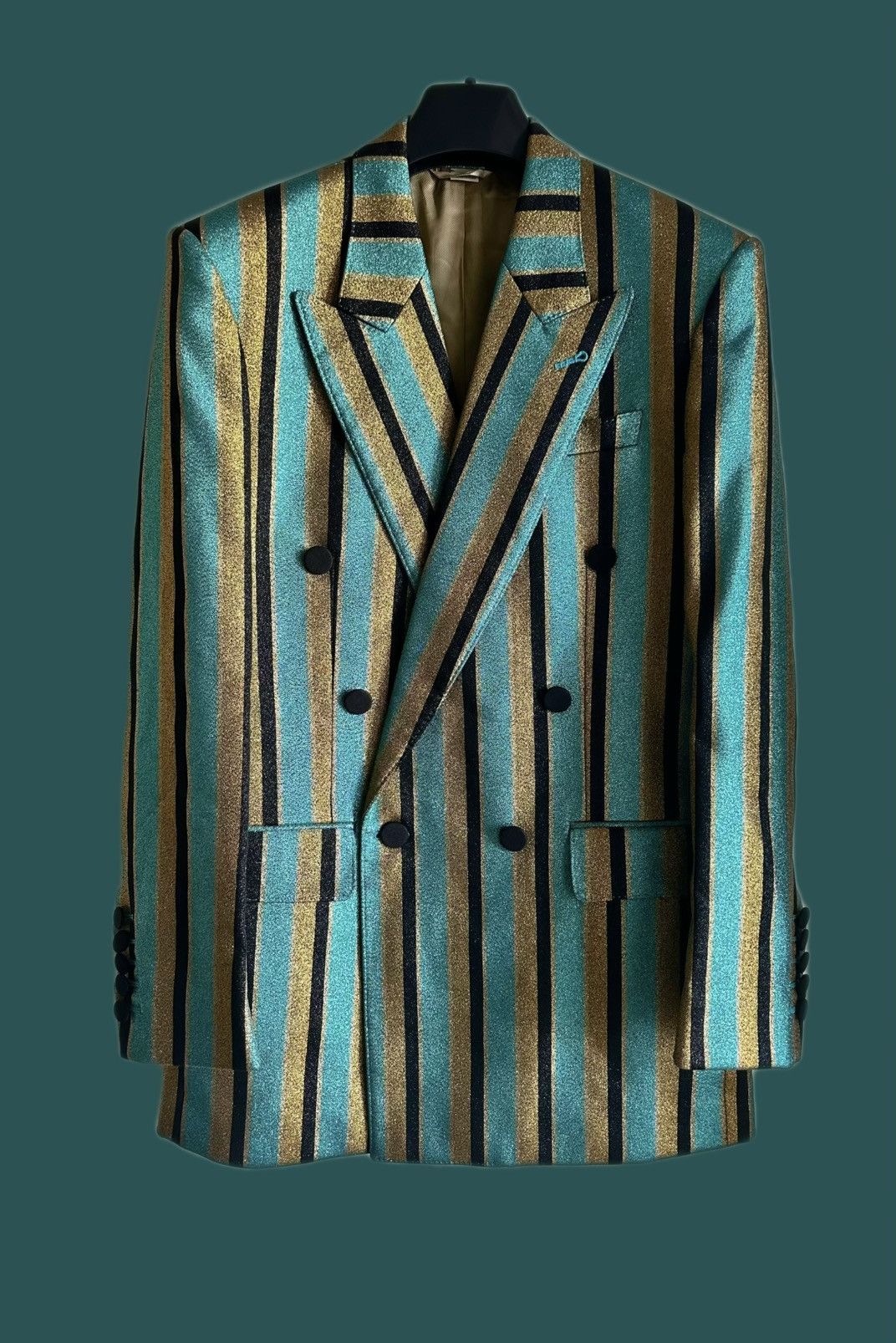 Gucci Gucci Metallic stripe suit jacket and trousers 48 Size 48R - 1 Thumbnail