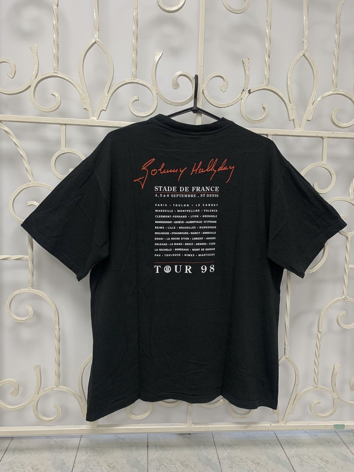 Band Tees × Vintage Vintage Johny Hallyday Stade De France Tour 1998 T-shirt Size US XL / EU 56 / 4 - 13 Thumbnail
